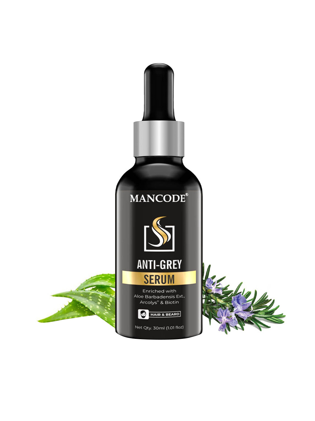 MANCODE Anti Grey Hair & Beard Serum - 30ml