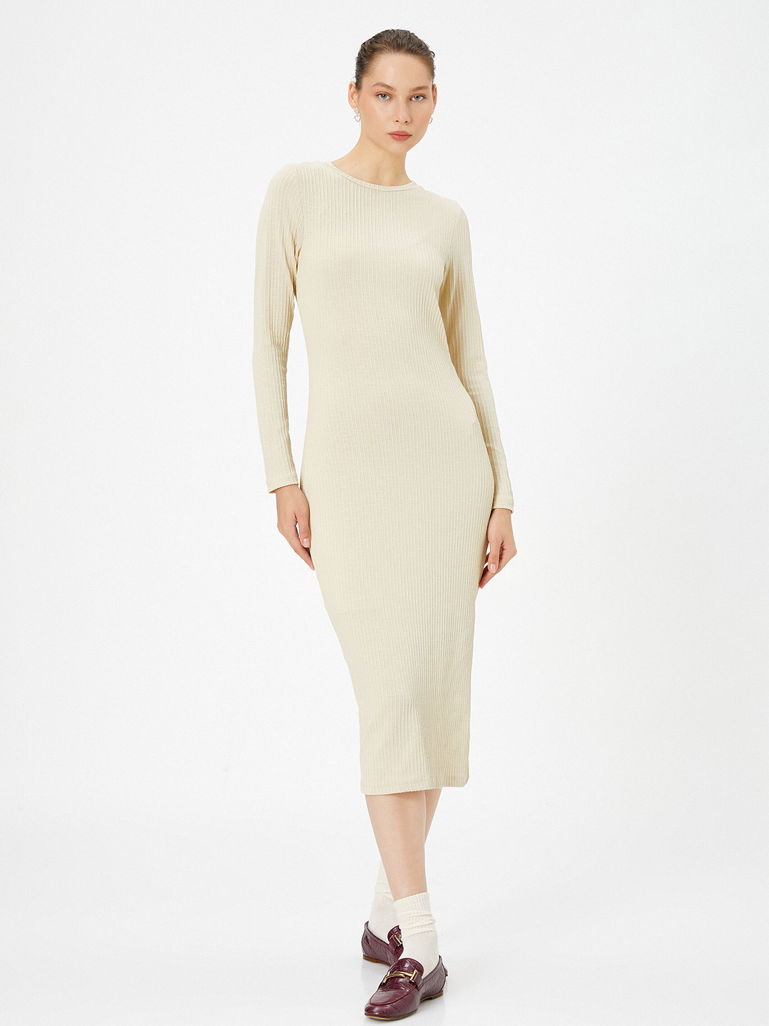 Koton Self Designed Round Neck Jumper Dress