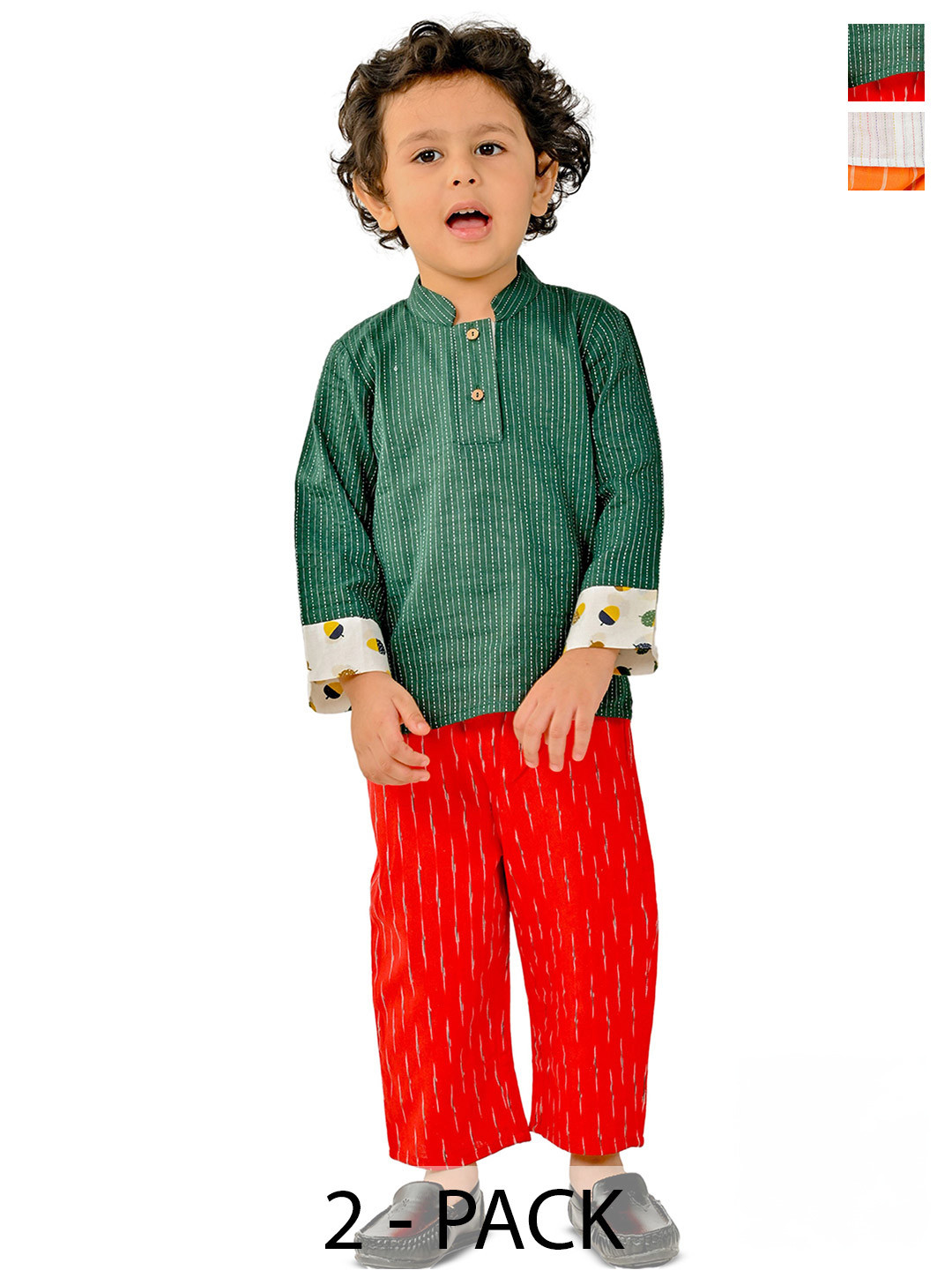 Tiny Bunnies Pack Of 2 Boys Striped Shirt with Trousers