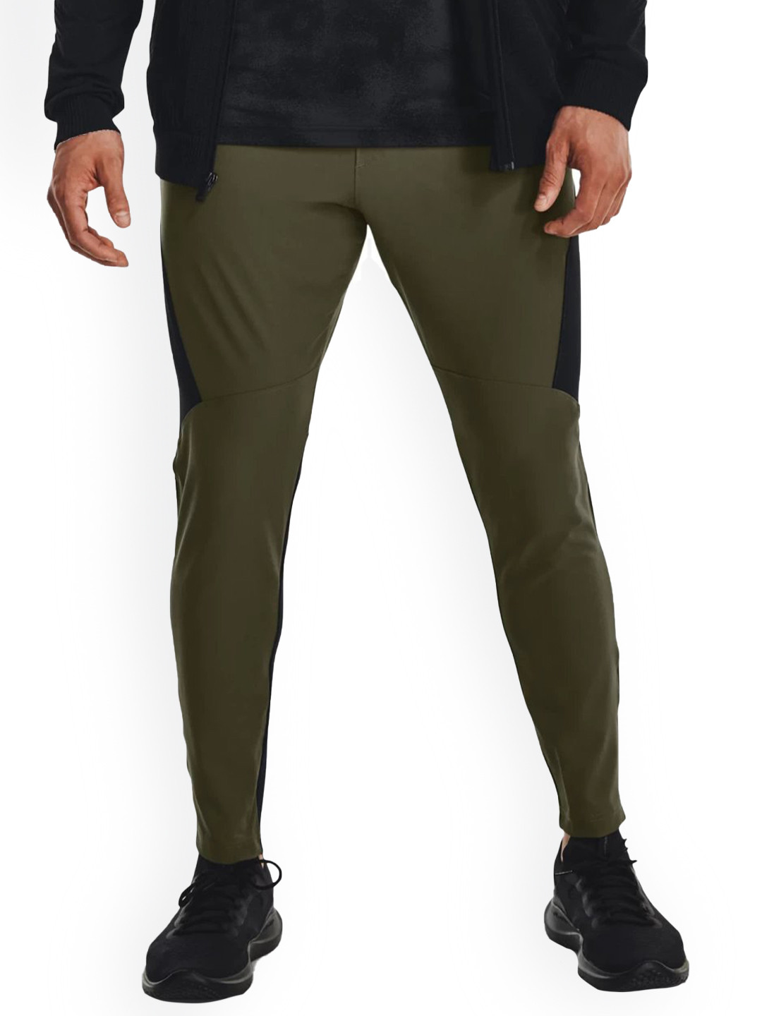 UNDER ARMOUR Unstoppable Hybrid Men Colourblocked Mid-Rise Slim-Fit Track Pants