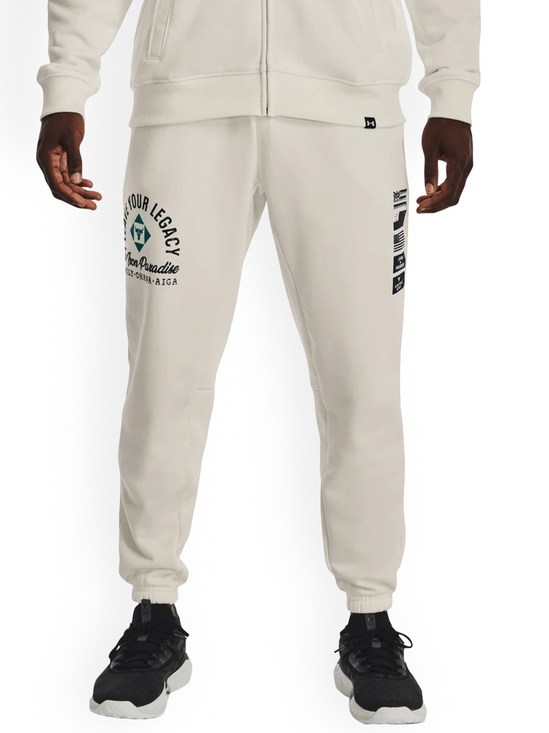 UNDER ARMOUR Men UA Heavyweight Terry Fam Project Rock Printed Relaxed-Fit Jogger