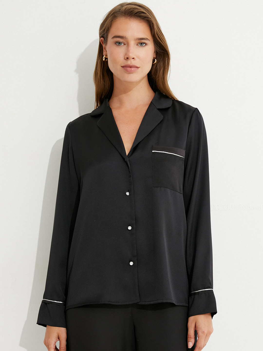 Koton Lapel Collar Night Suit