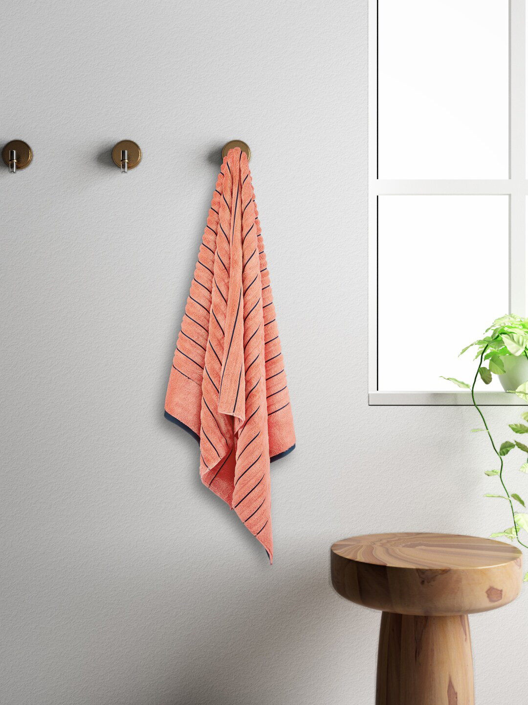 Coral 100% Cotton Bath Towel Anti-Bacterial 575 GSM Premium Super-Soft Unisex- 75x150cm