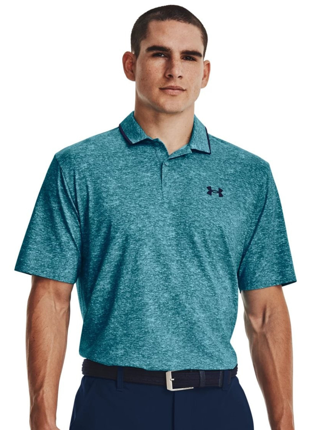 UNDER ARMOUR  Iso-Chill Abstract Printed Relaxed-Fit  Polo Collar T-Shirt