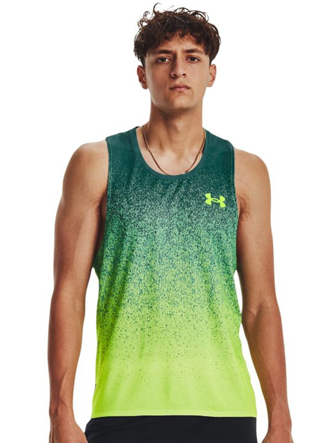 UNDER ARMOUR Abstract Printed RUSH Cicada Singlet T-Shirt