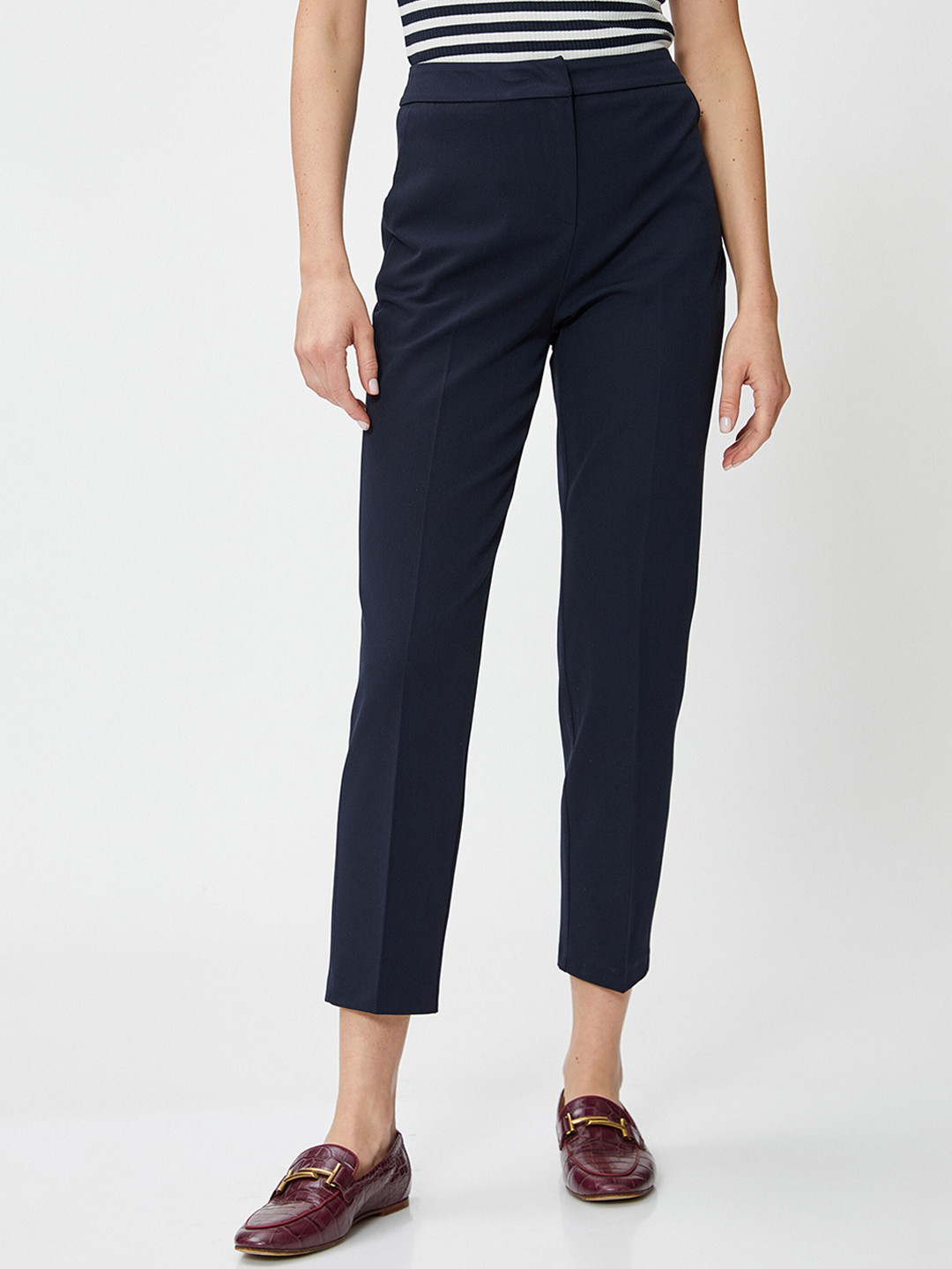 Koton Women Cropped Formal Trousers