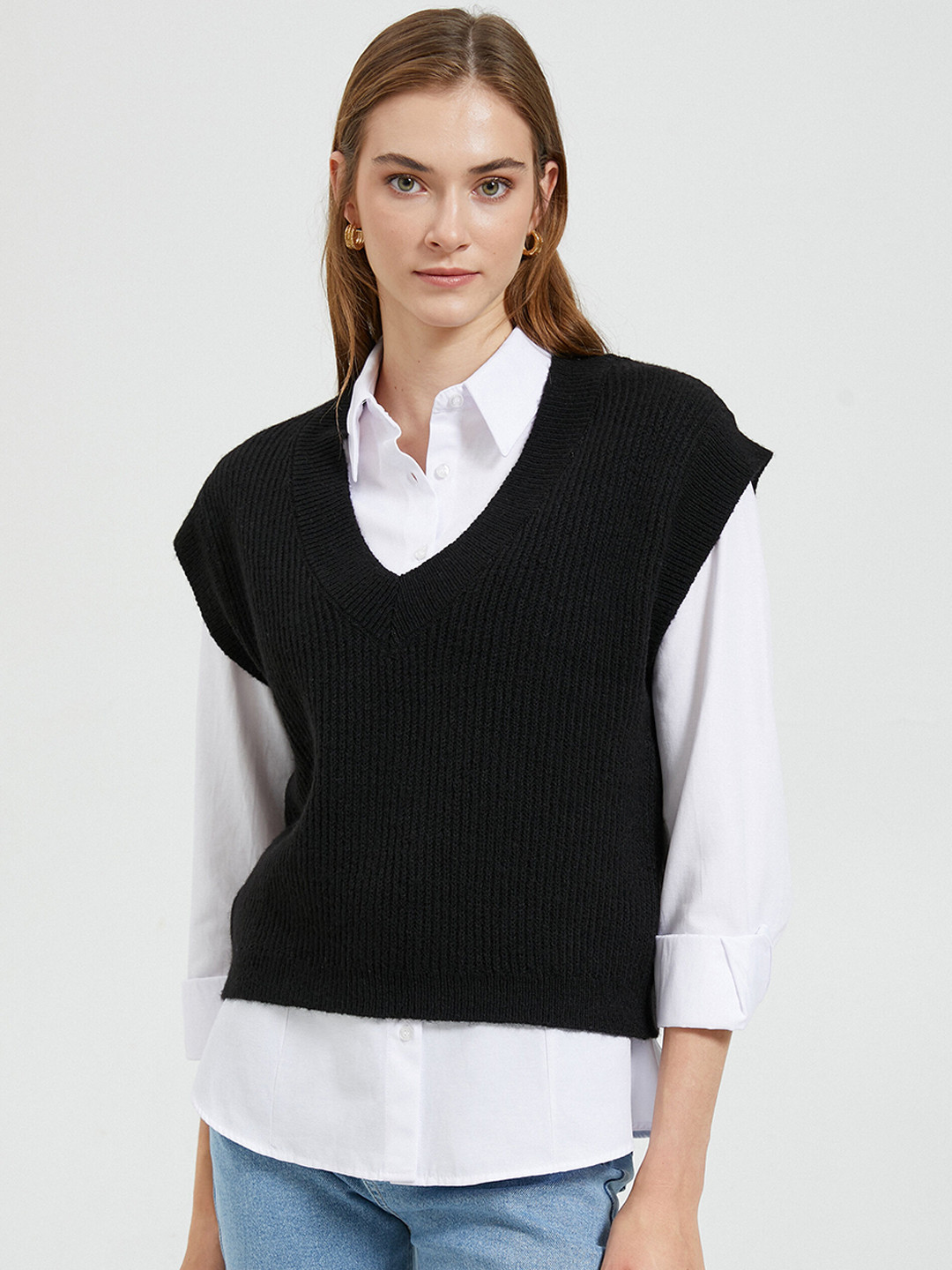 Koton V-Neck Sweater Vest