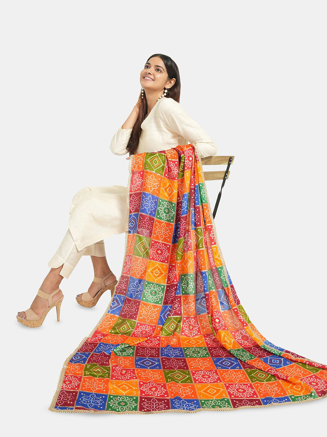 HELLA FASHIONS Printed Block Print Dupatta