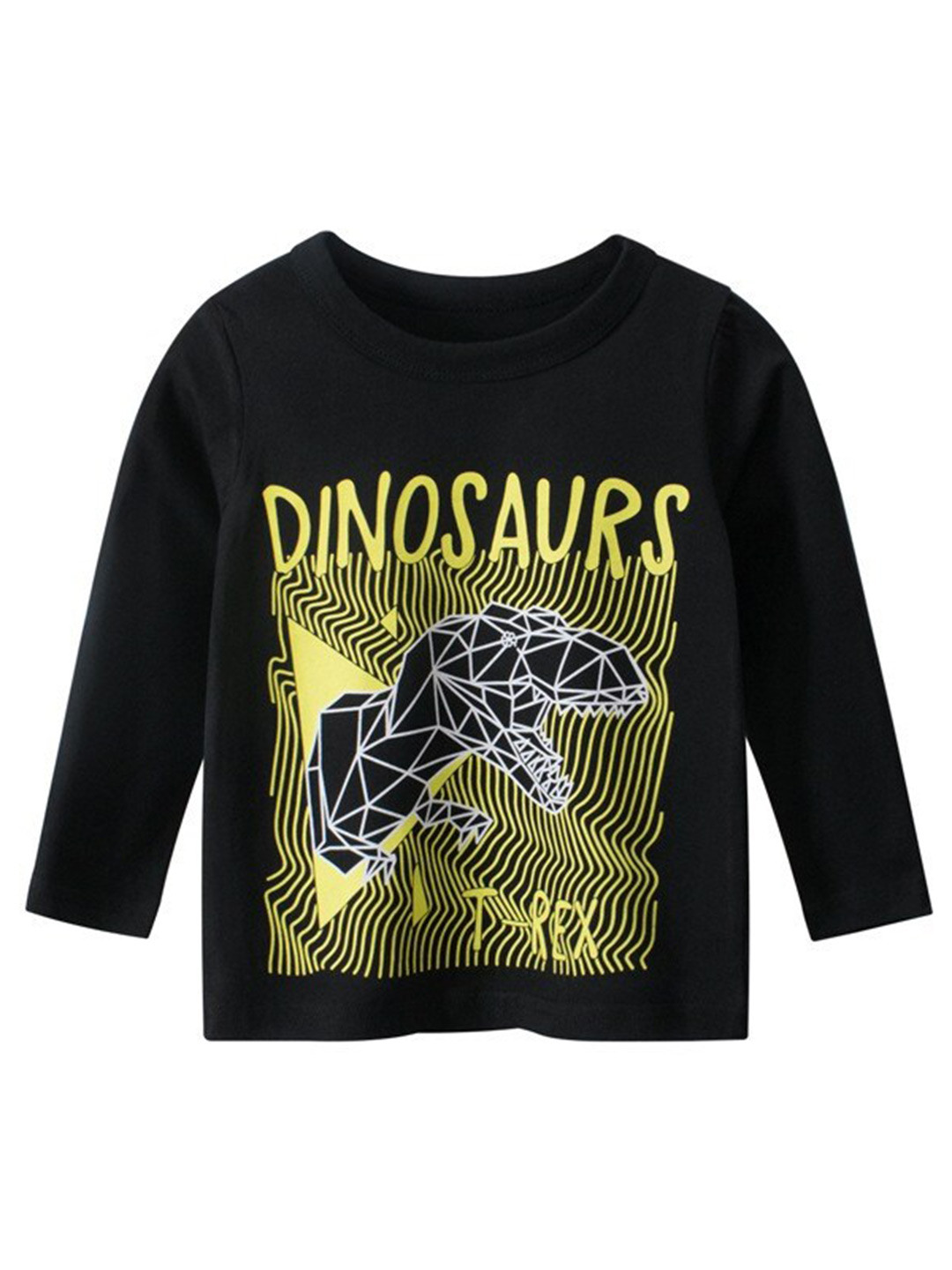 Googo Gaaga Boys Typography Printed Long Sleeves Regular Fit Cotton T-shirt