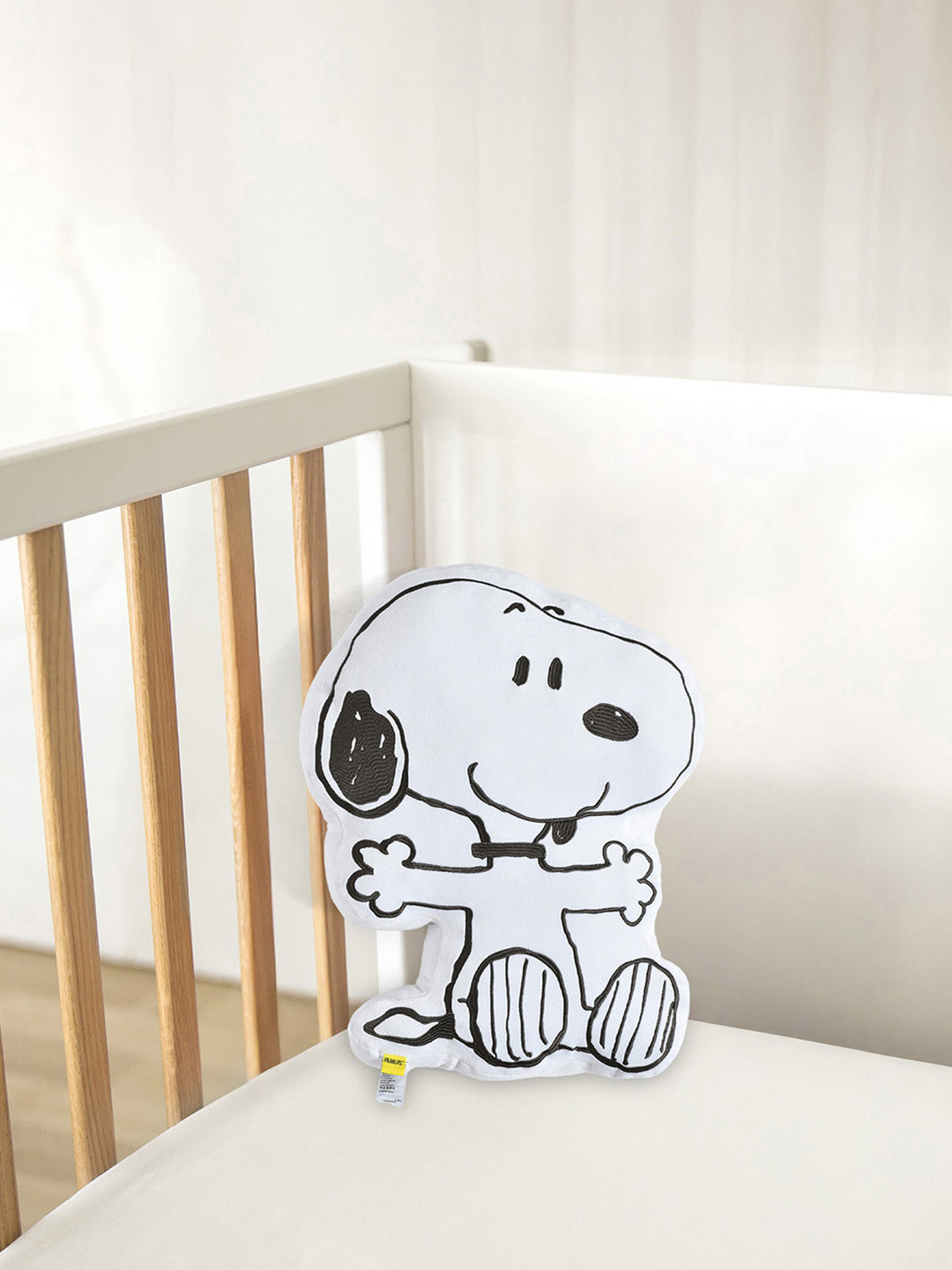 MiArcus Peanuts Snoopy Design Premium Soft Cushion for Kids - White (45x34 cm)