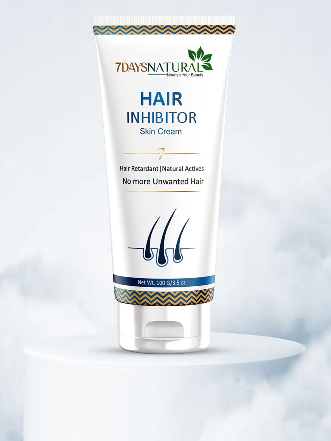 7DAYSNATURAL Natural Hair Inhibitor For Permanent Reduction Hair Cream - 100g