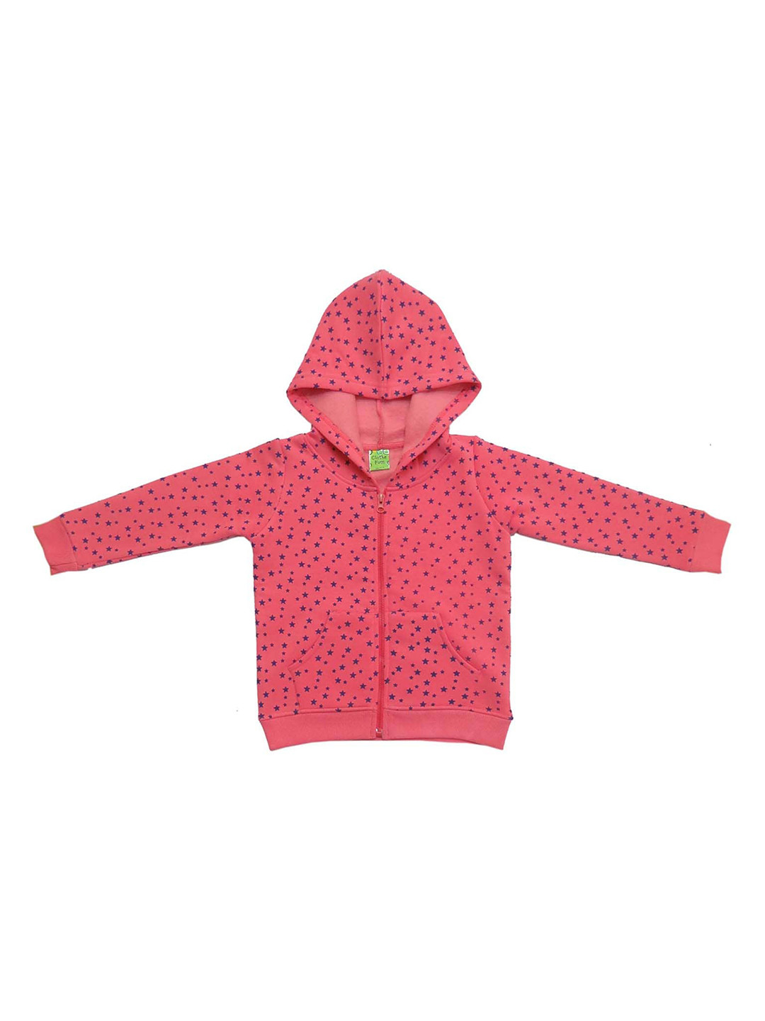 Clothe Funn Girls Conversational Printed Fleece Front-Open Sweatshirts