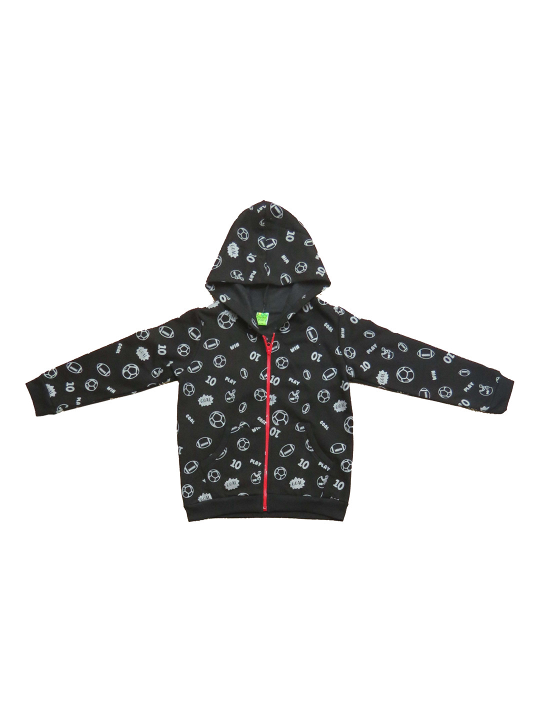 Clothe Funn Boys Conversational Printed Fleece Front-Open Sweatshirts