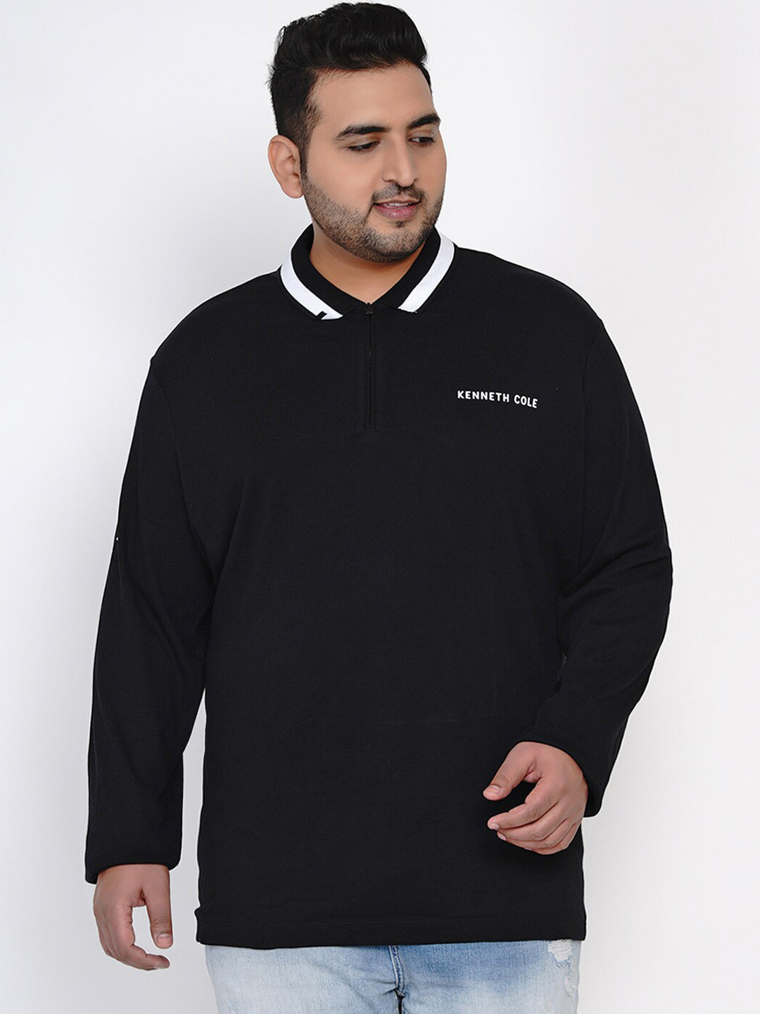 Long Plus Size Sleeves Round Neck Cotton Applique T-shirt