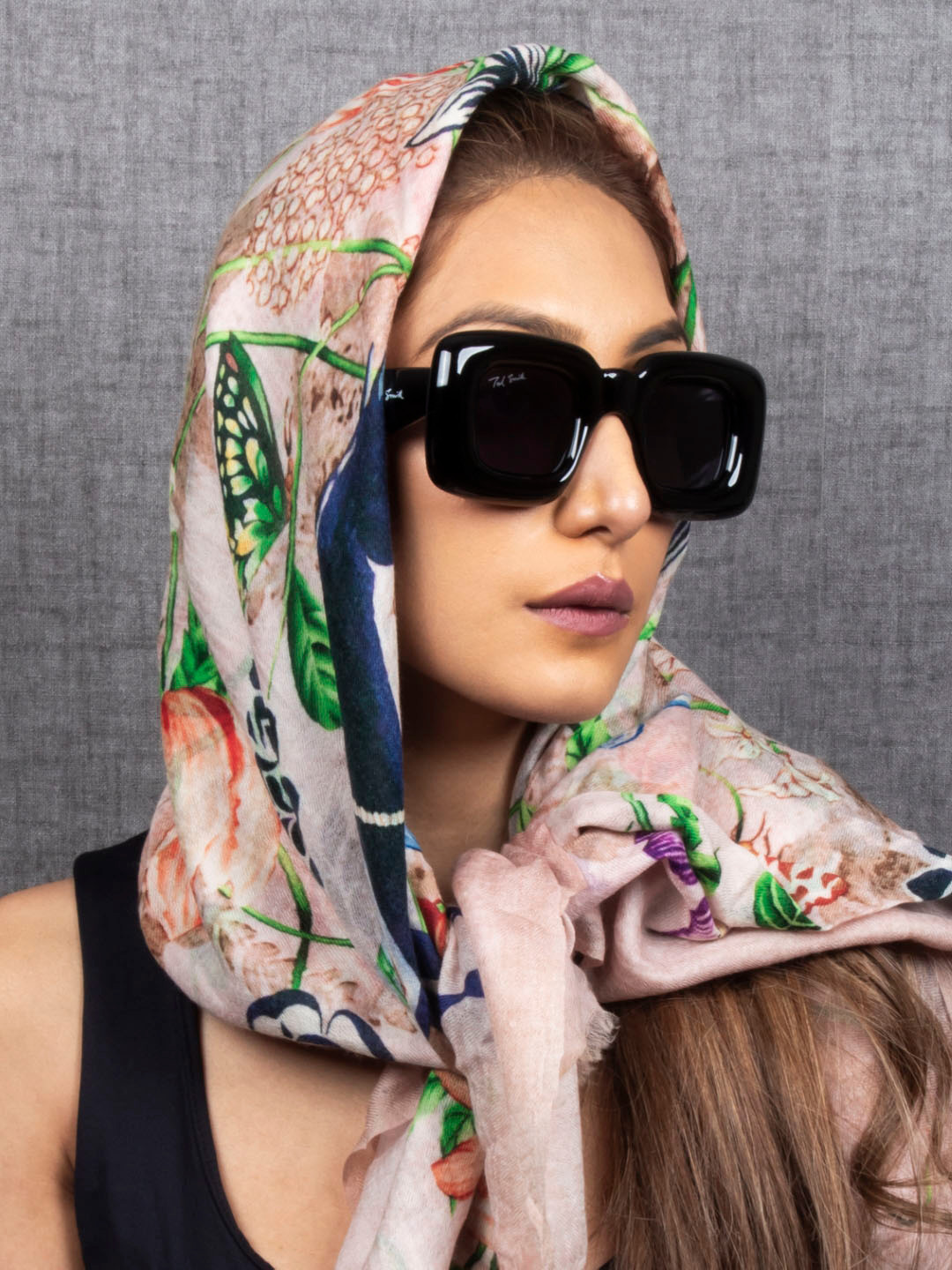 Ted Smith Unisex Lens & Square Sunglasses With UV Protected Lens TSS- BUBBLE _C1