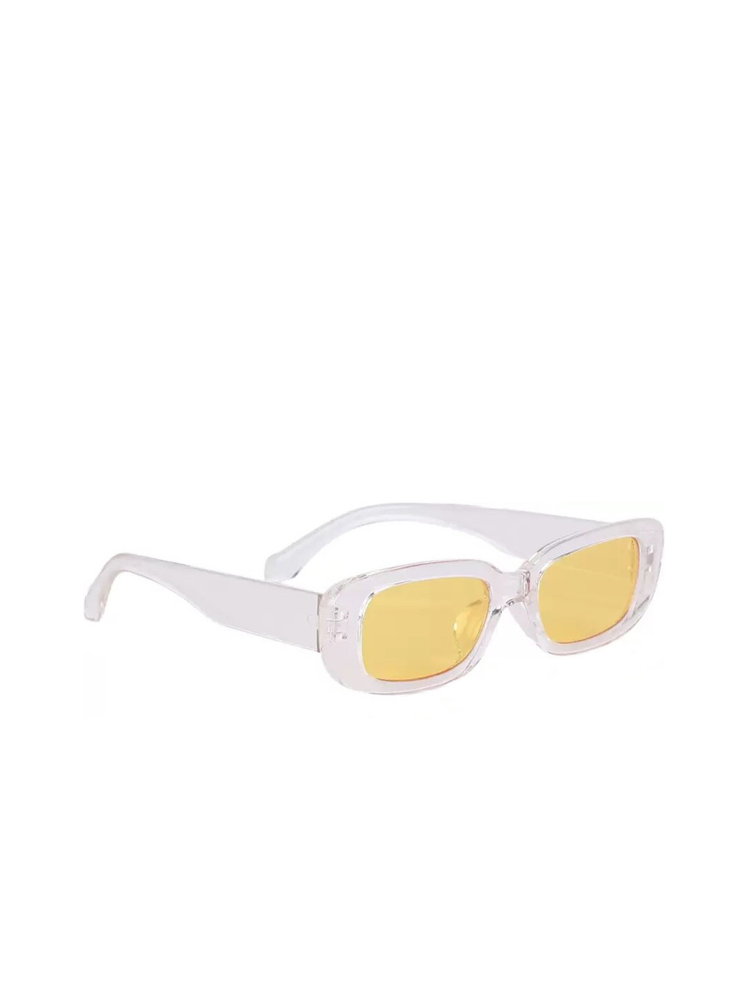 Creature Unisex Rectangle Sunglasses with UV Protected Lens SUN-078-YLW