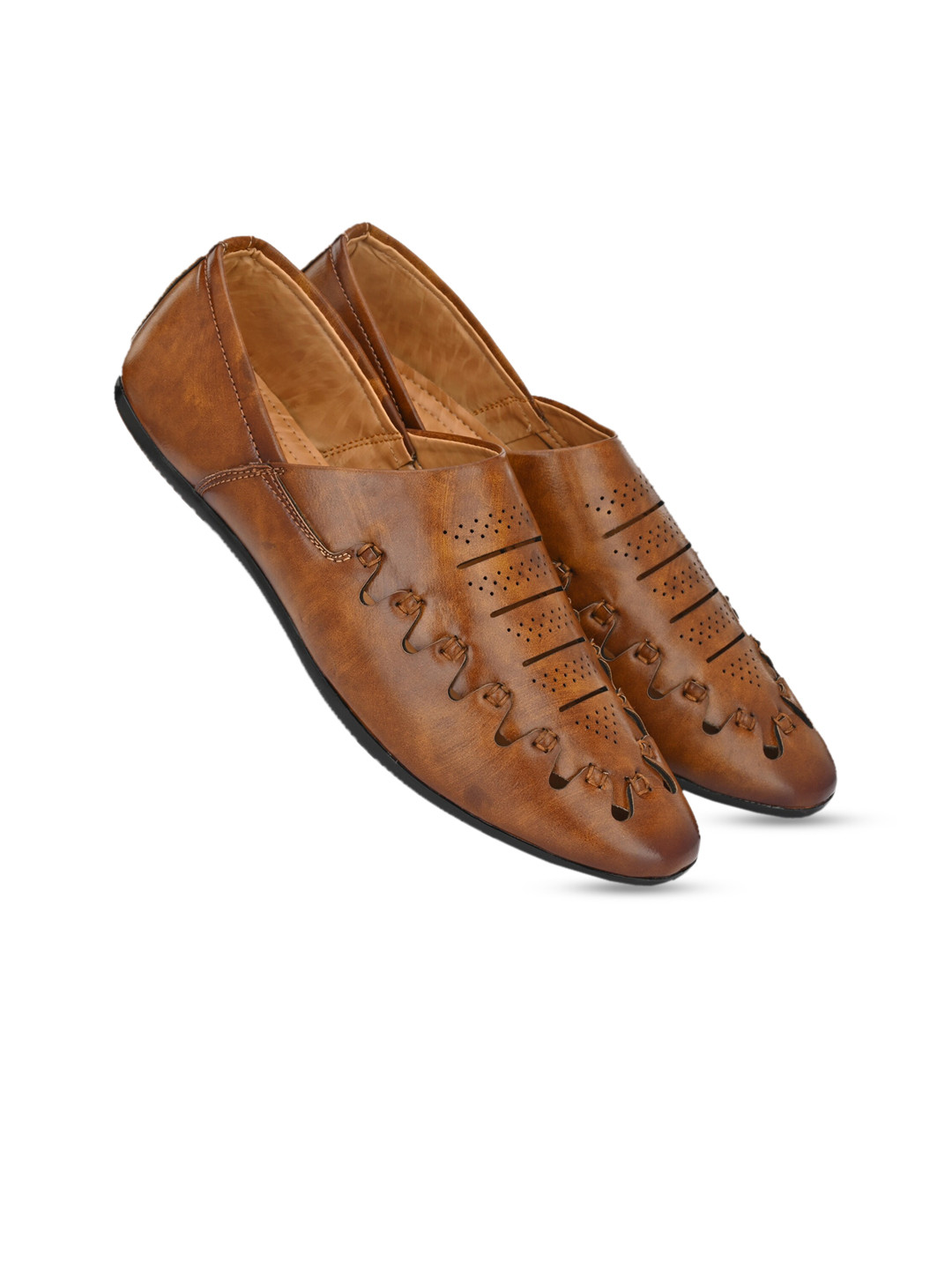Vellinto Men LOCO Lightweight Ethnic Mojaris With Laser Cuts
