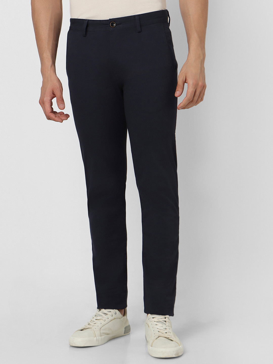 PETER ENGLAND UNIVERSITY Men Slim Fit Mid-Rise Flat-Front Trousers