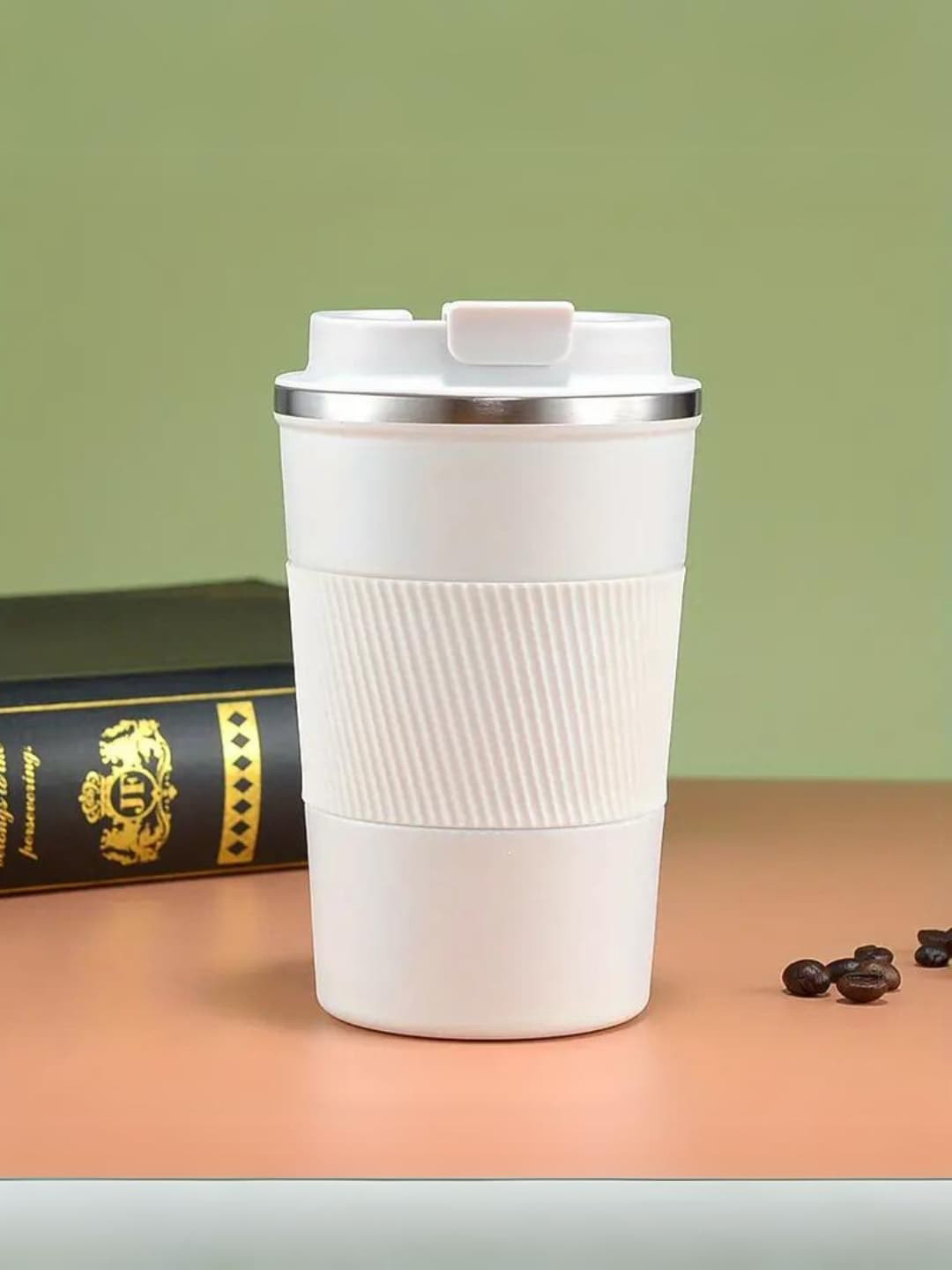 YELONA White Stainless Steel Double Wall Vacuum Tumbler - 500ml