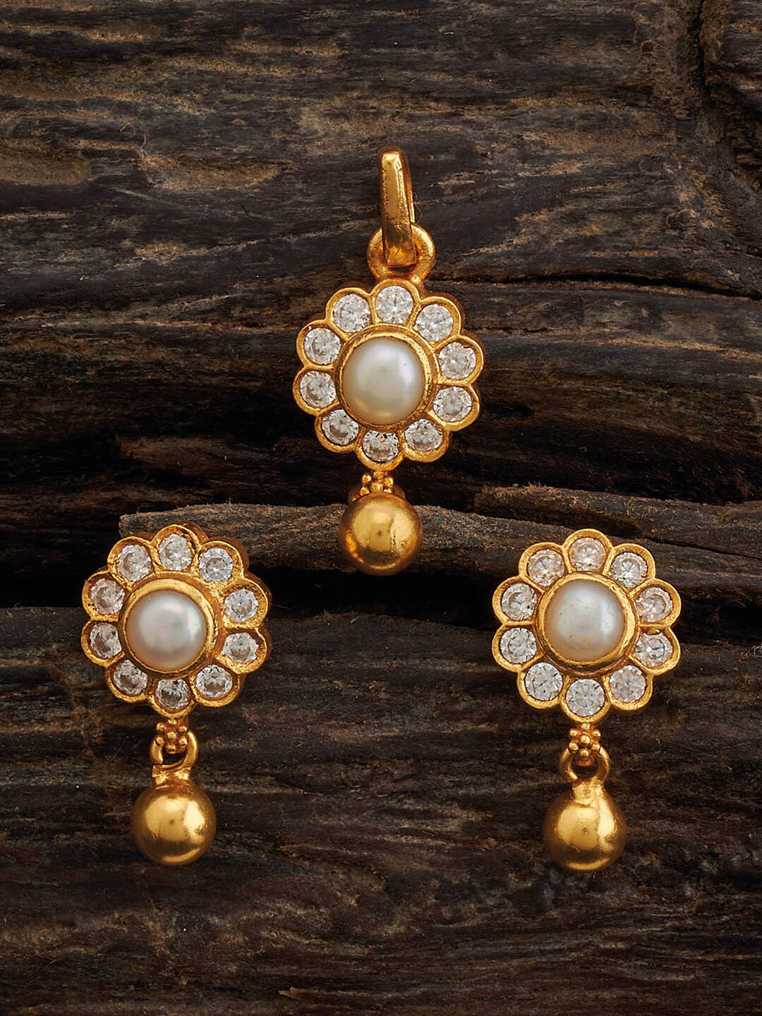 Kushal's Fashion Jewellery Embellished Bridal 92.5 Silver Stones- Jewellery Set