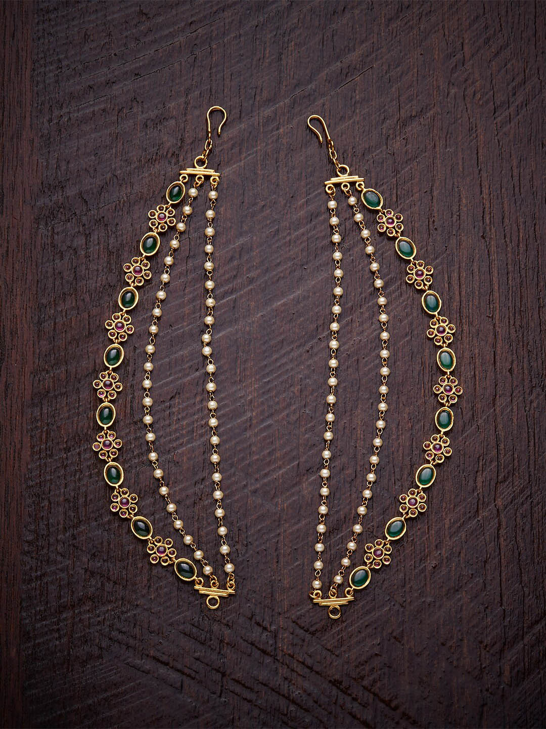 Kushal's Fashion Jewellery Gold Plated Embellished Hair Accessory Set