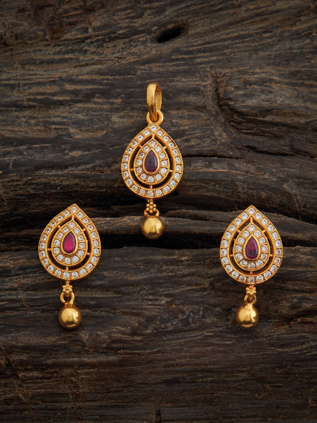 Kushal's Fashion Jewellery Embellished Bridal 92.5 Silver Stones- Jewellery Set