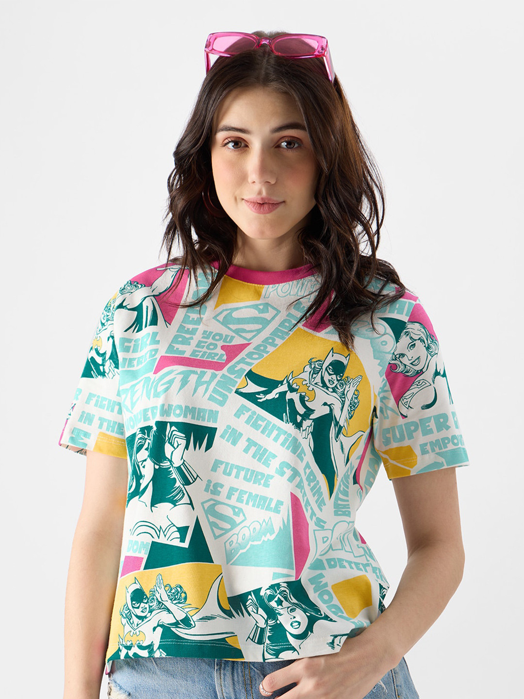 The Souled Store White DC Comics Printed Pure Cotton T-shirt