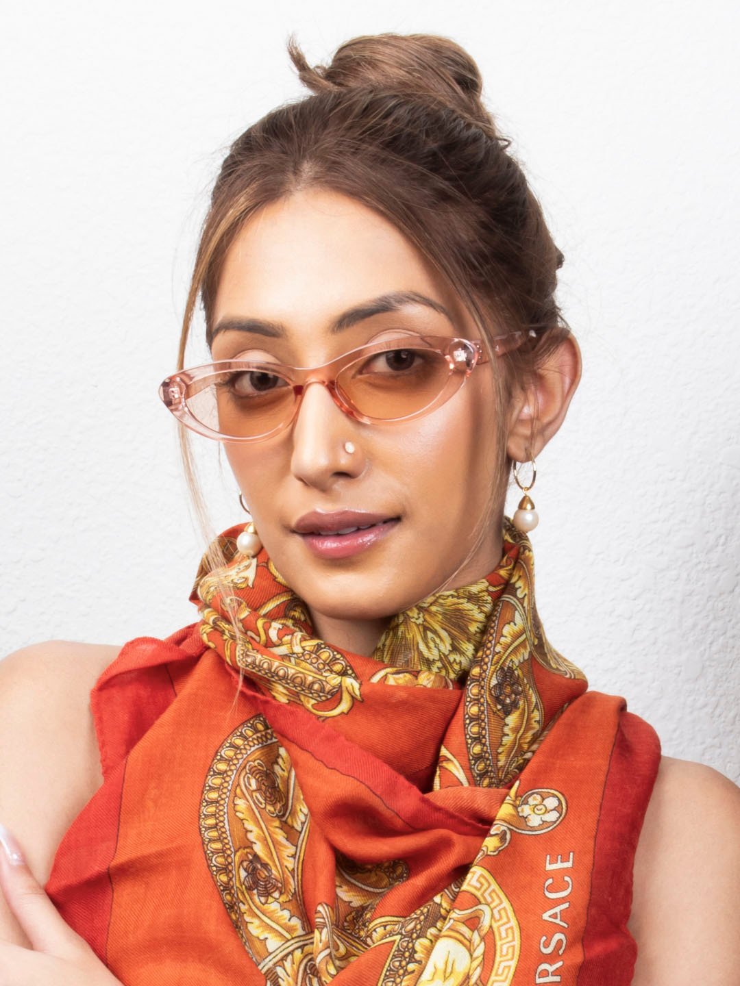 Ted Smith  Brown Aesthetic  Cat-Eye Sunglasses Women With UV Protected Lens