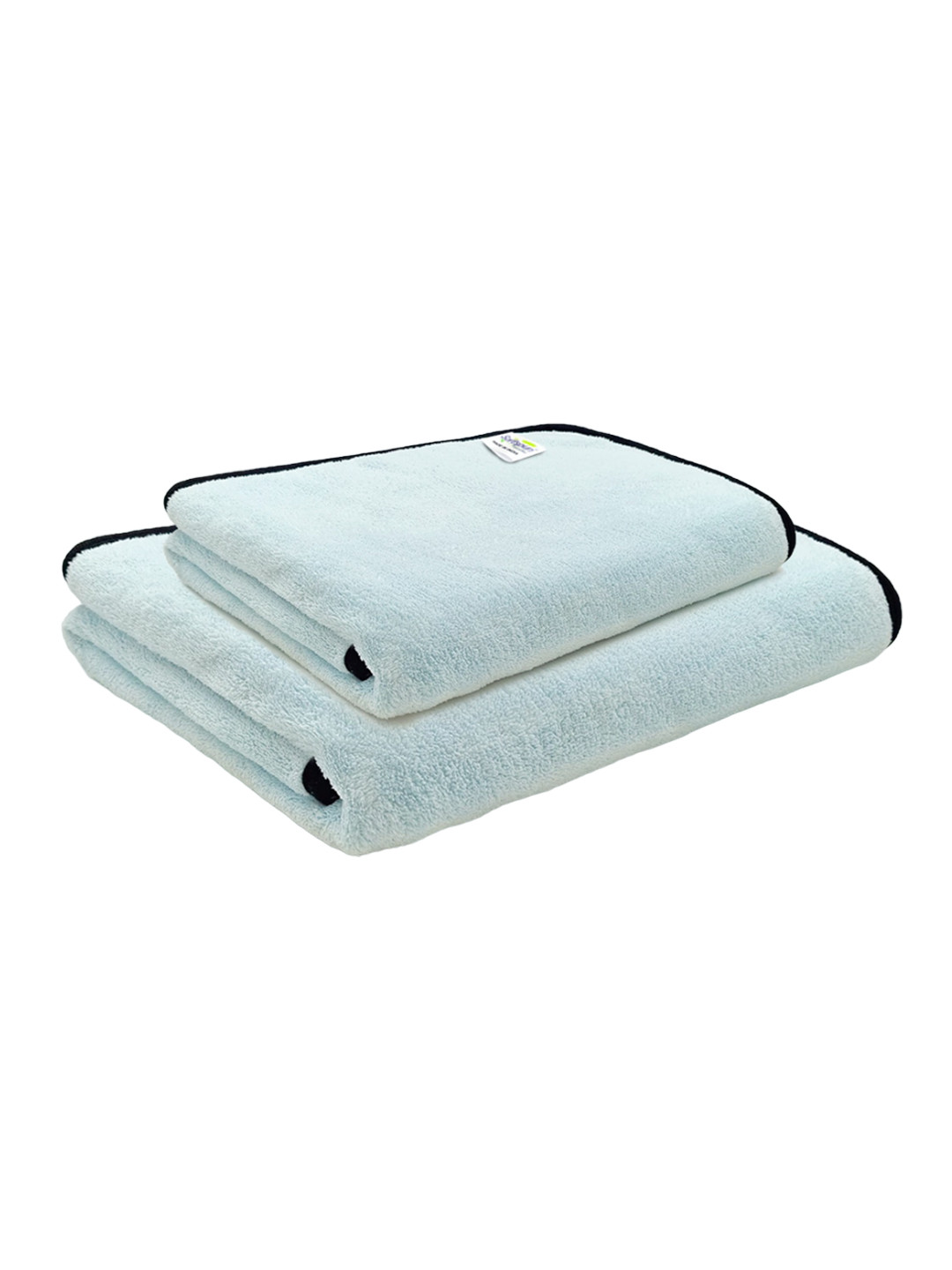 Softspun Microfiber Blue 2 Pieces 300 GSM Microfiber Towel Set