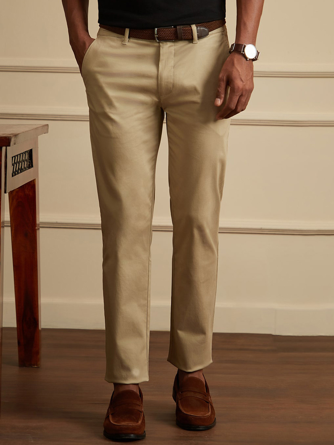 Peter England Casuals Men Slim Fit Cricket Inspired Chinos
