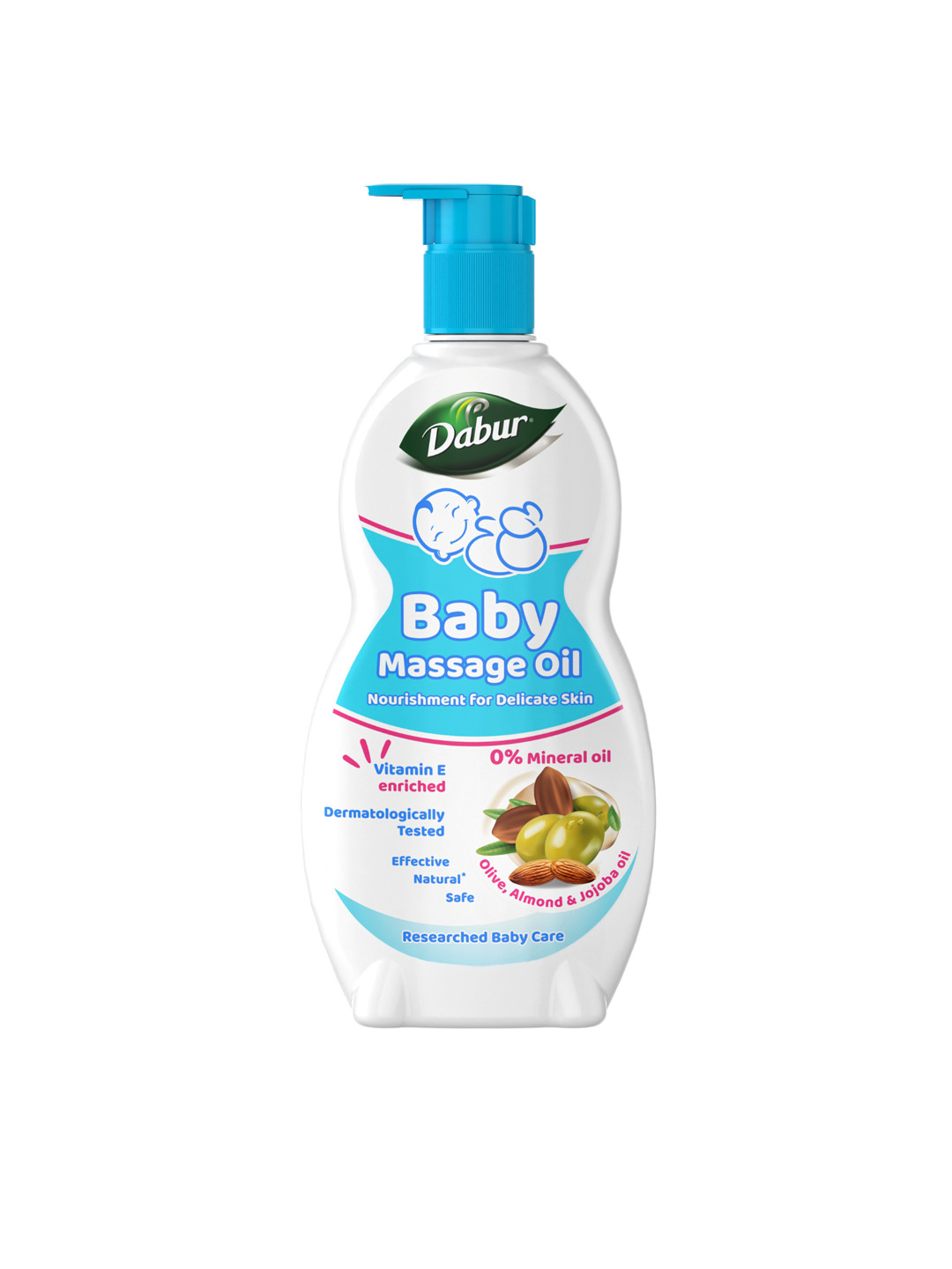 Dabur Nourishing Non-Sticky Baby Massage Oil with Almond & Olive - 500 ml