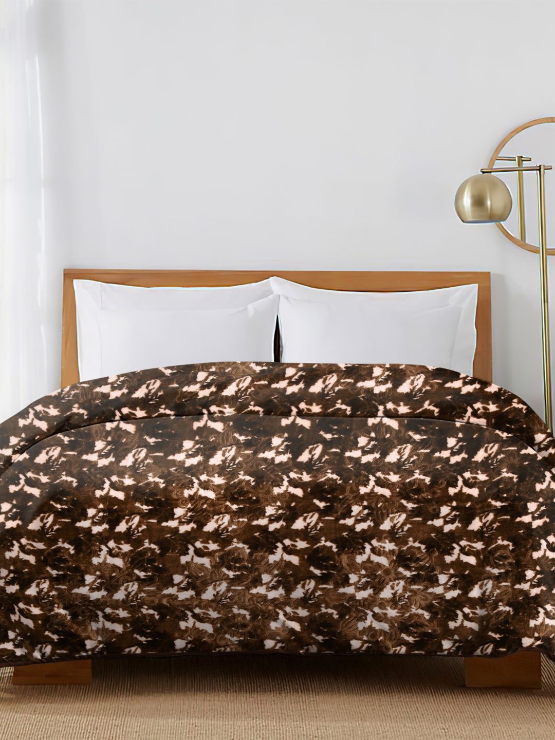 Buy Spangle Brown White Floral Mink Heavy Winter 500 GSM Double Bed Blanket Blankets Quilts and Dohars for Unisex 25748248 Myntra