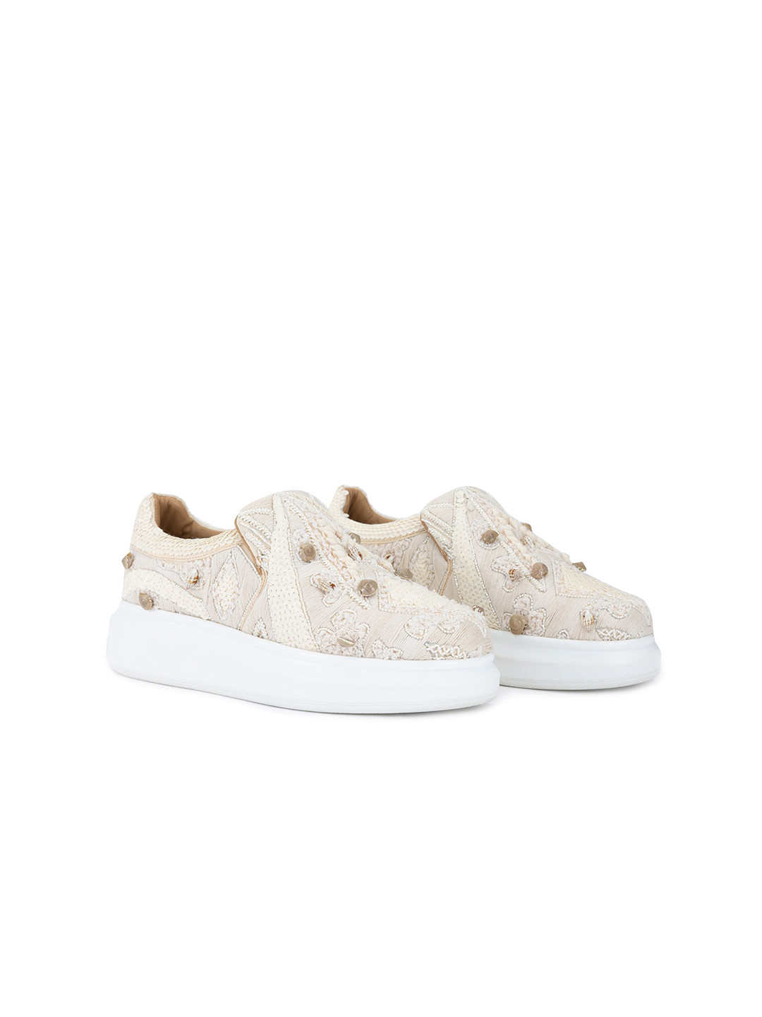 Anaar Women Paradise Classic Embellished Lightweight Flatform Slip On Sneakers