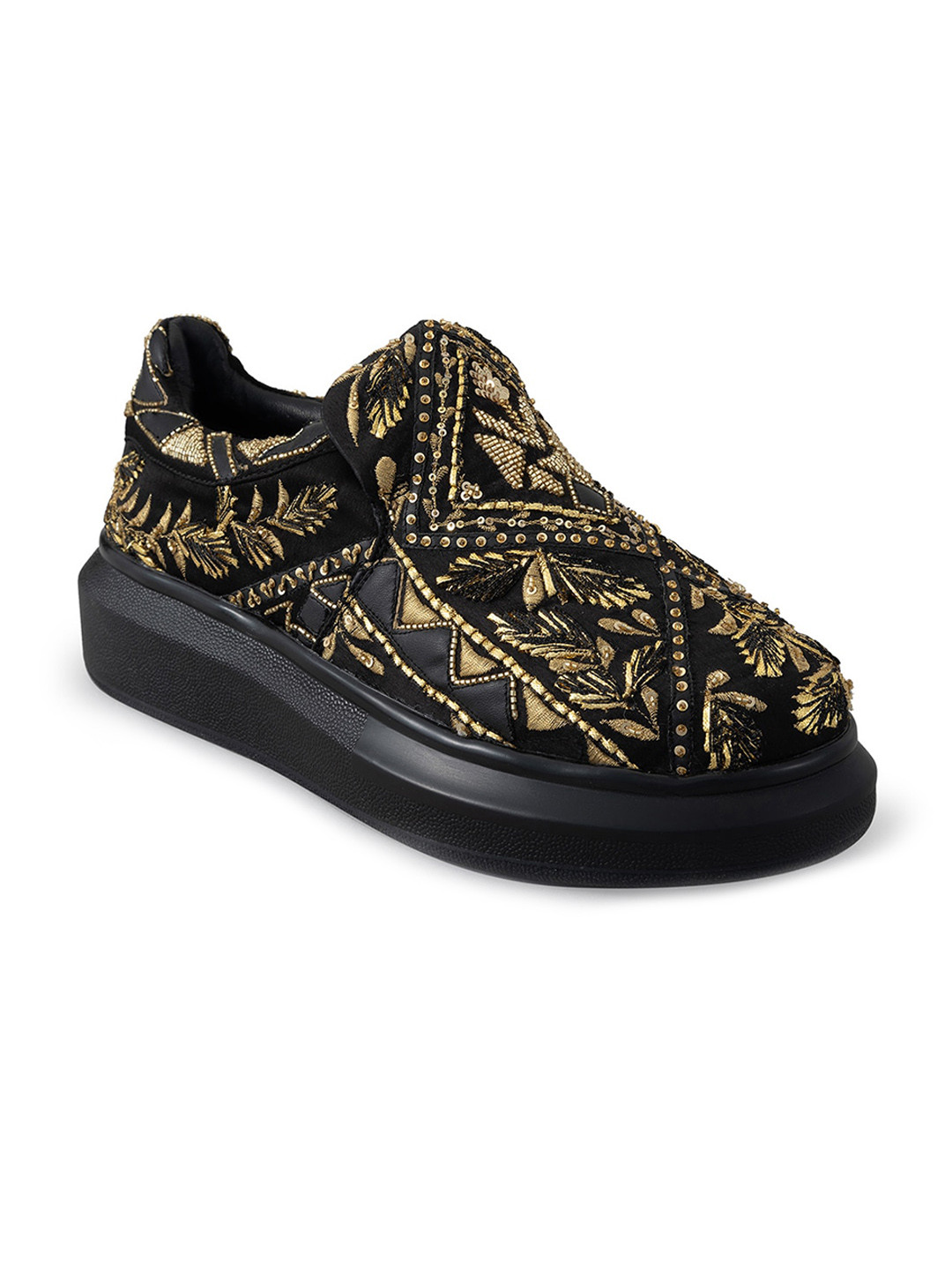 Anaar Women Masquerade Classic Embellished Lightweight Slip-On Sneakers