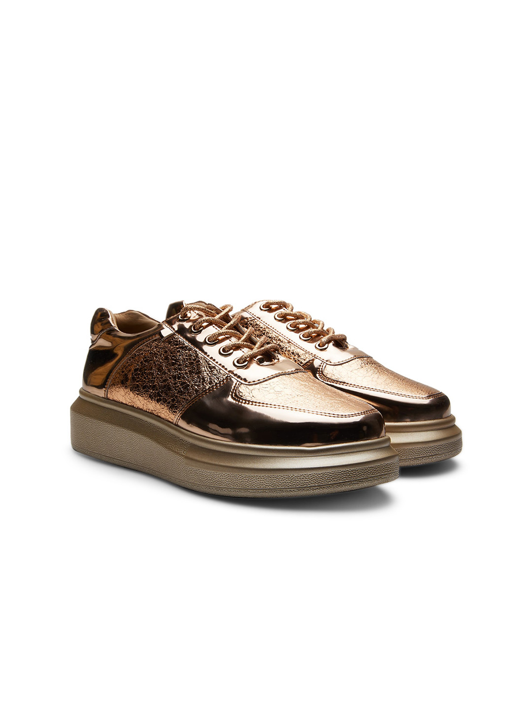 Anaar Women Classic Textured Lightweight Metallic Sneakers