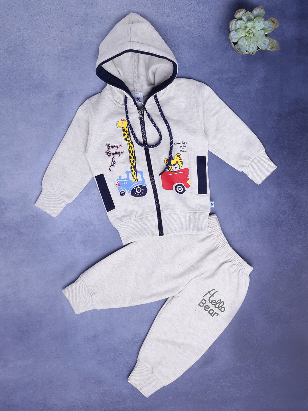 V-Mart Infant Kids Graphic Printed Fleece Sweatshirt With Pyjamas