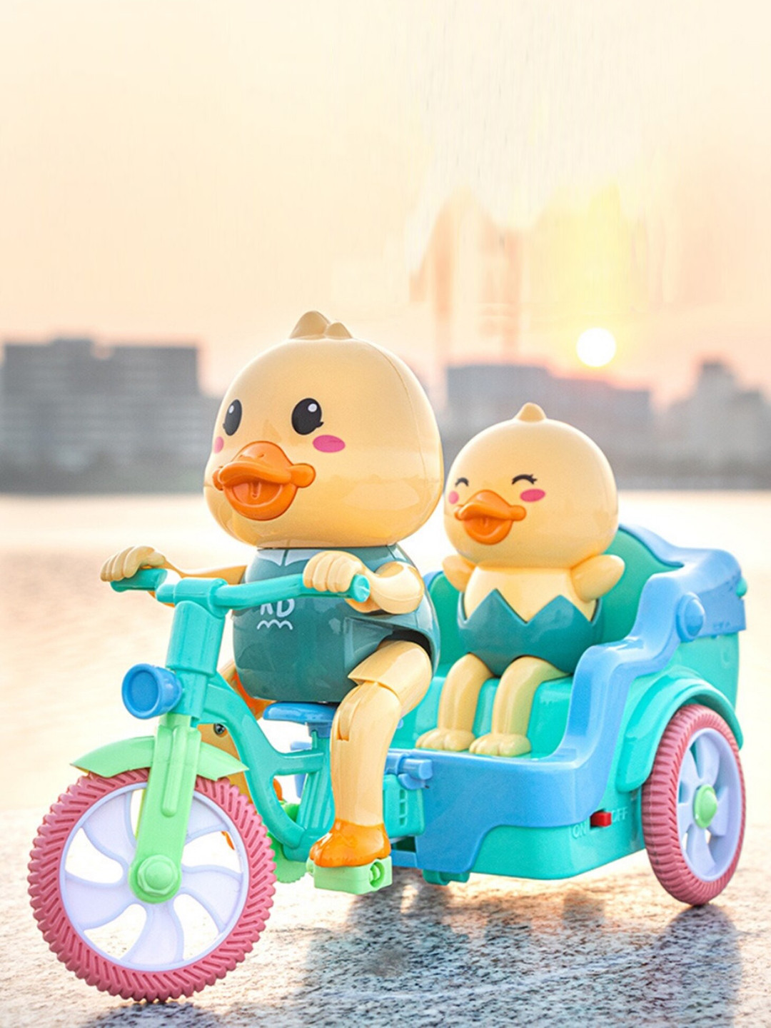 MUREN Kids BPA Free Crawling Musical Toy Truck Tricycle