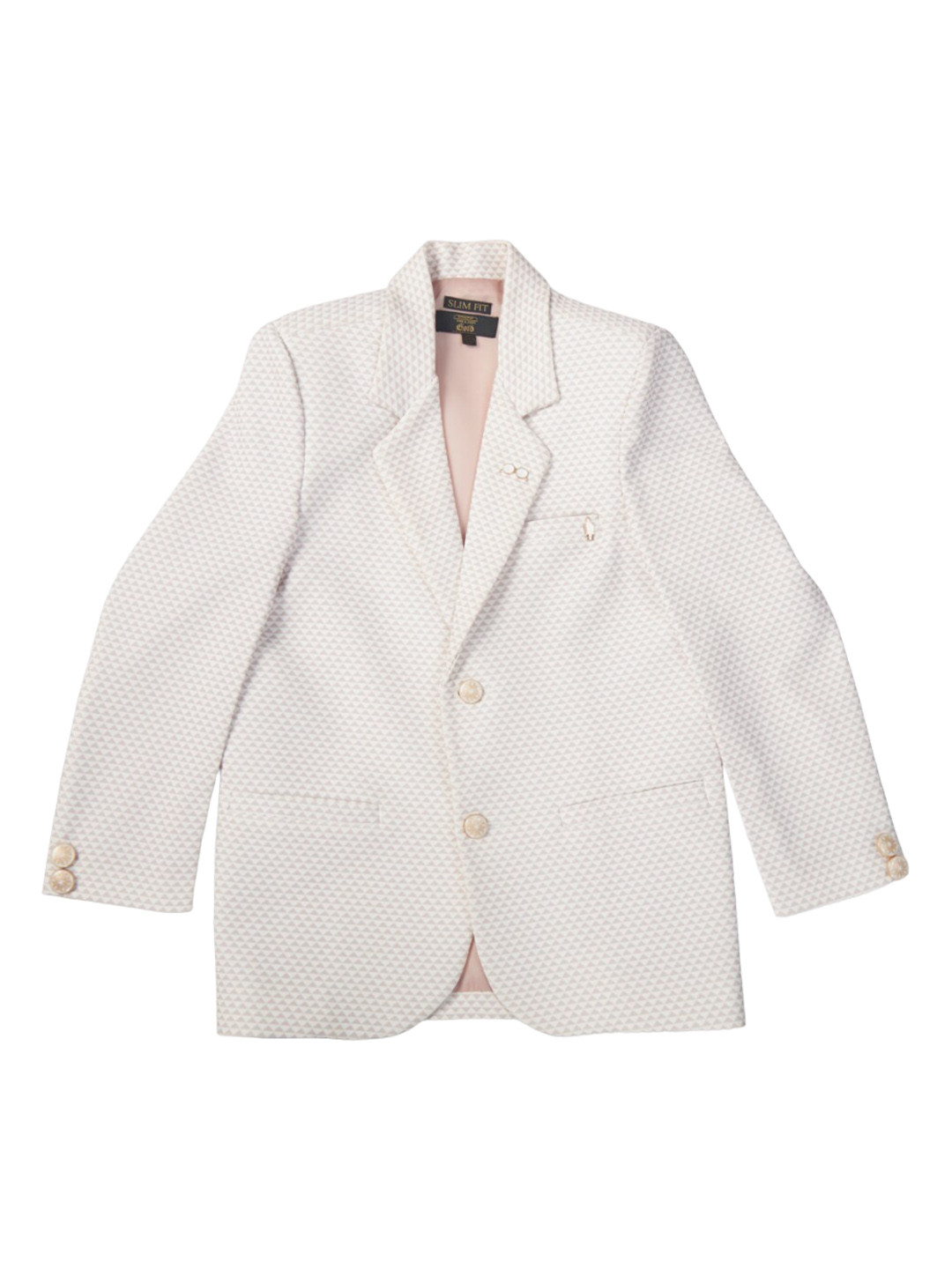 Gini and Jony Boys Printed Single Breasted Cotton Blazer