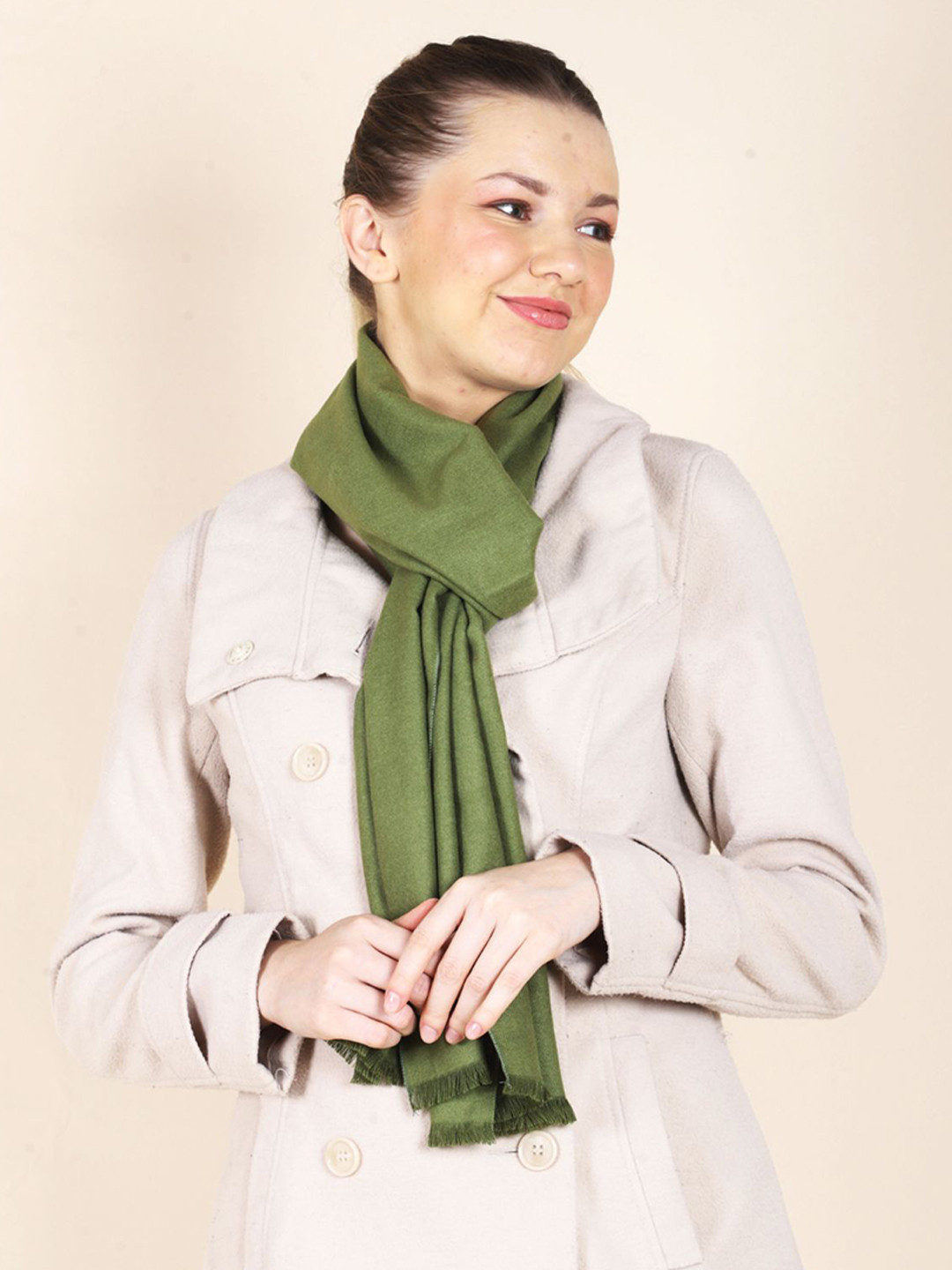 Calvadoss Muffler With Fringed Border