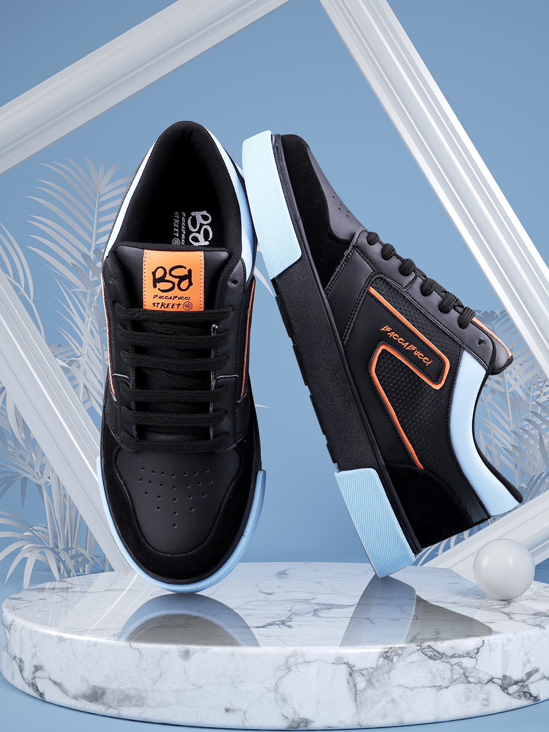 bacca bucci Men Slayer Perforated Sneakers