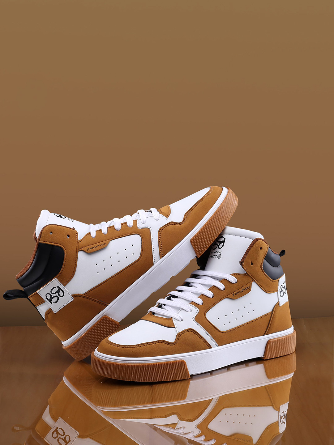 bacca bucci Men Mid -Top STALK Classic Colourblocked Comfort Insole Basics Sneakers