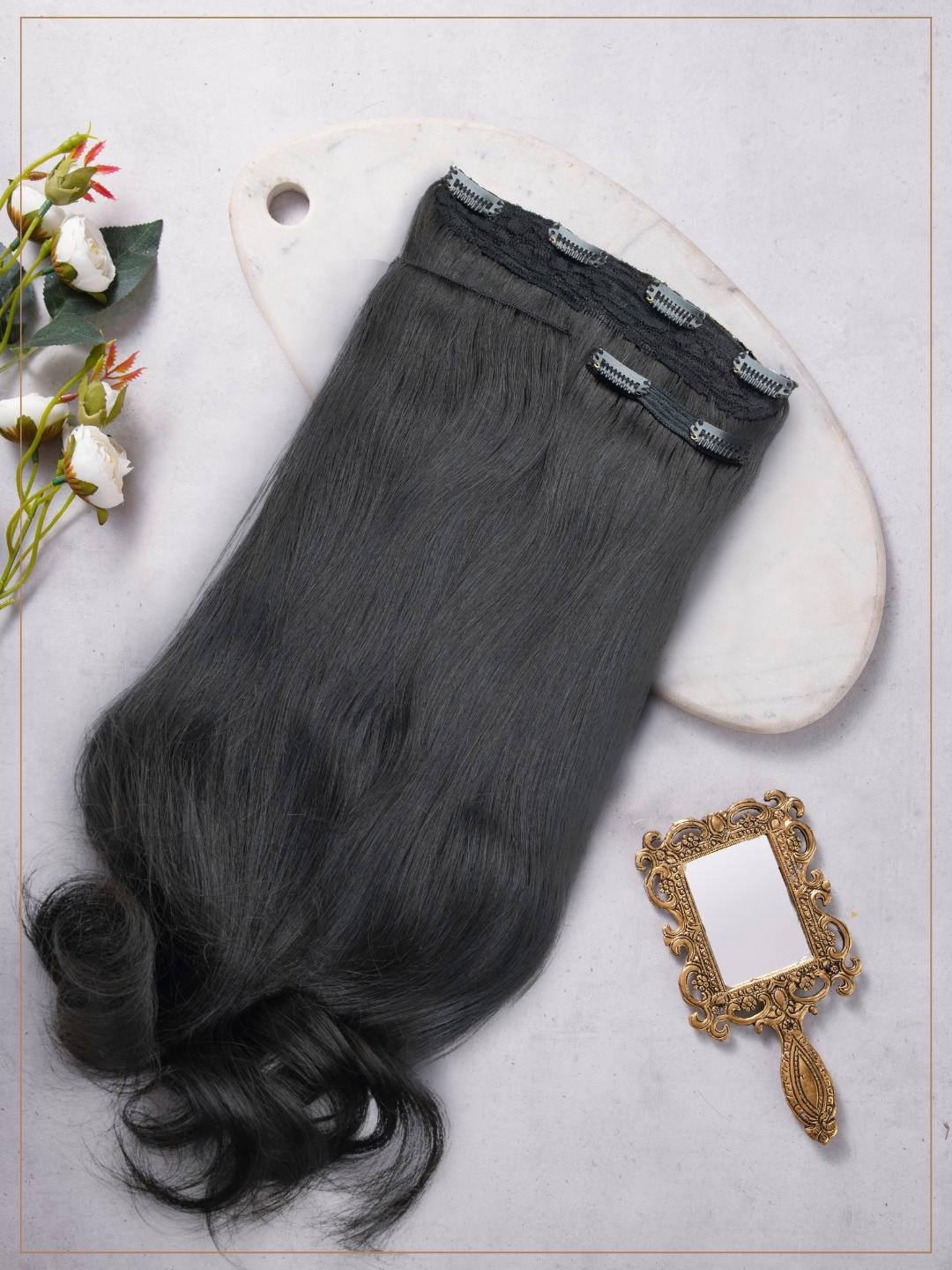 HAIR ORIGINALS 3-Pcs Clip In Hair Extension Set - Natural Black 24