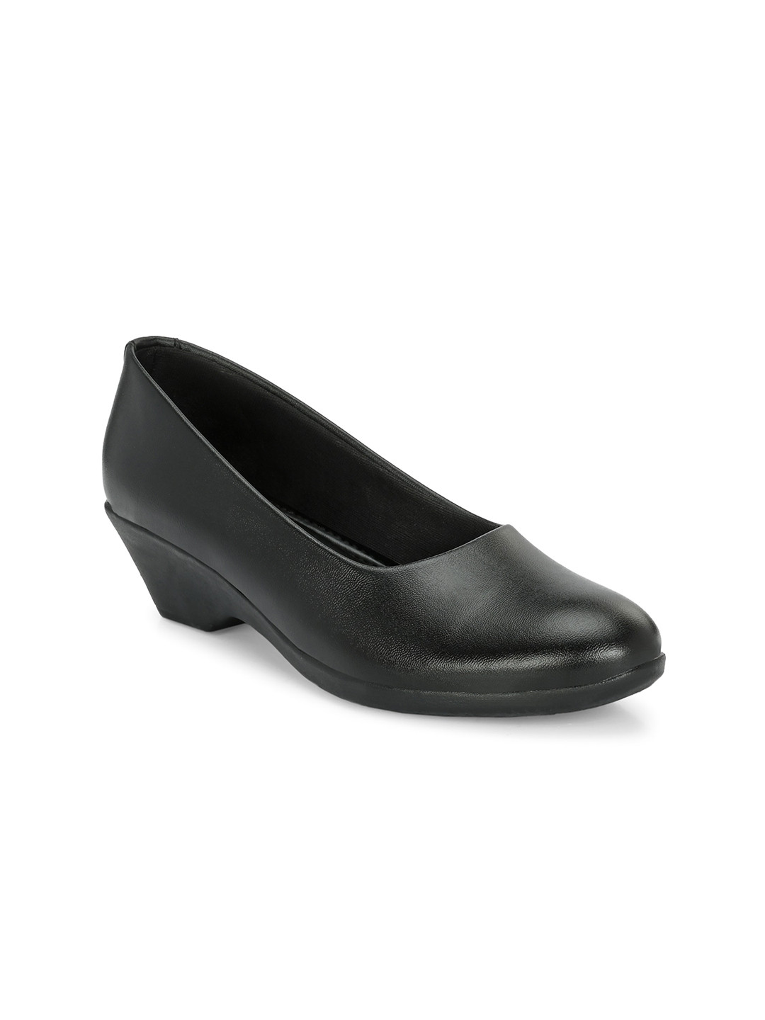 Eego Italy Round Toe Work Wedge Pumps