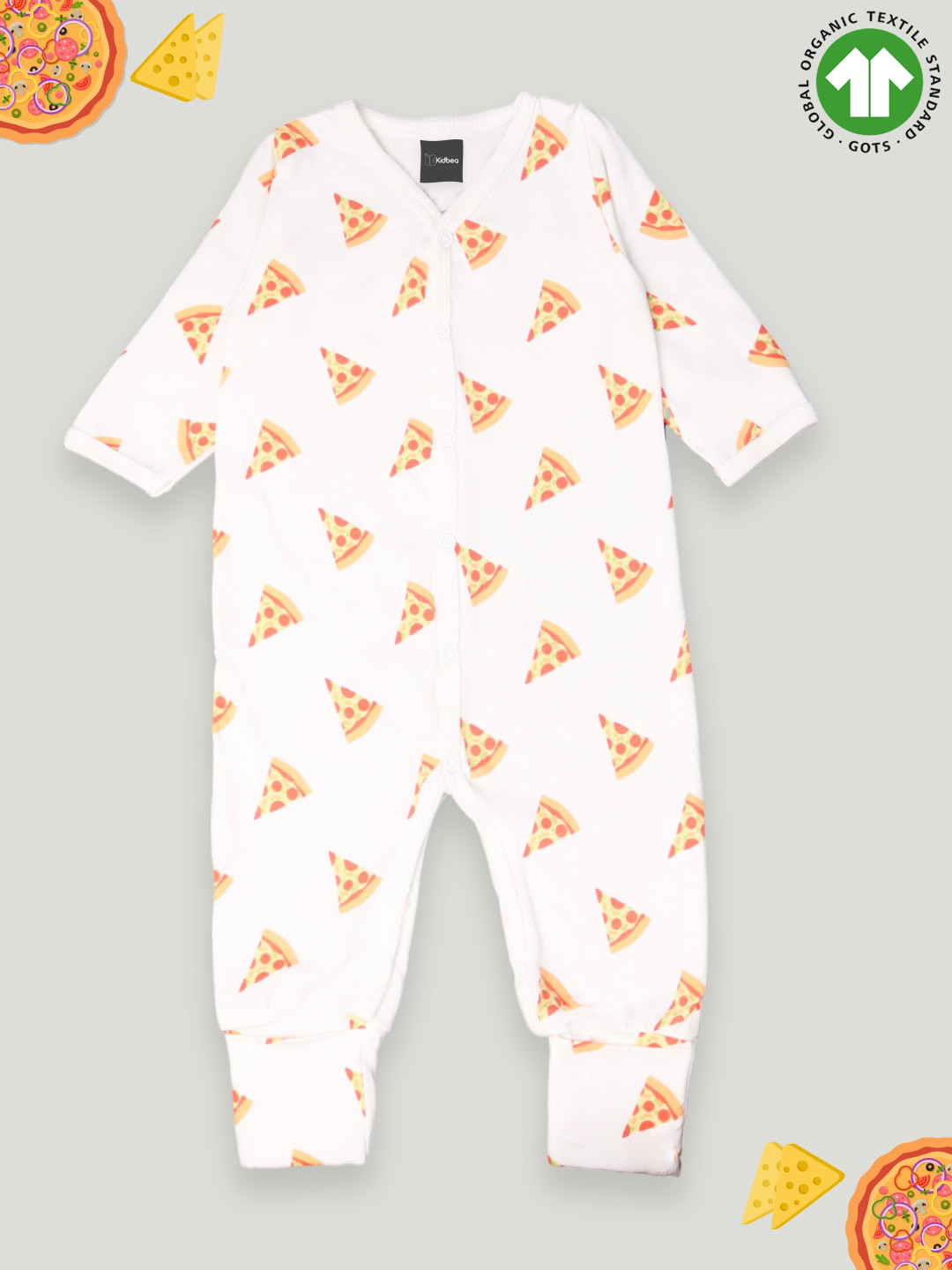 Kidbea Infants Printed Pure Cotton Rompers