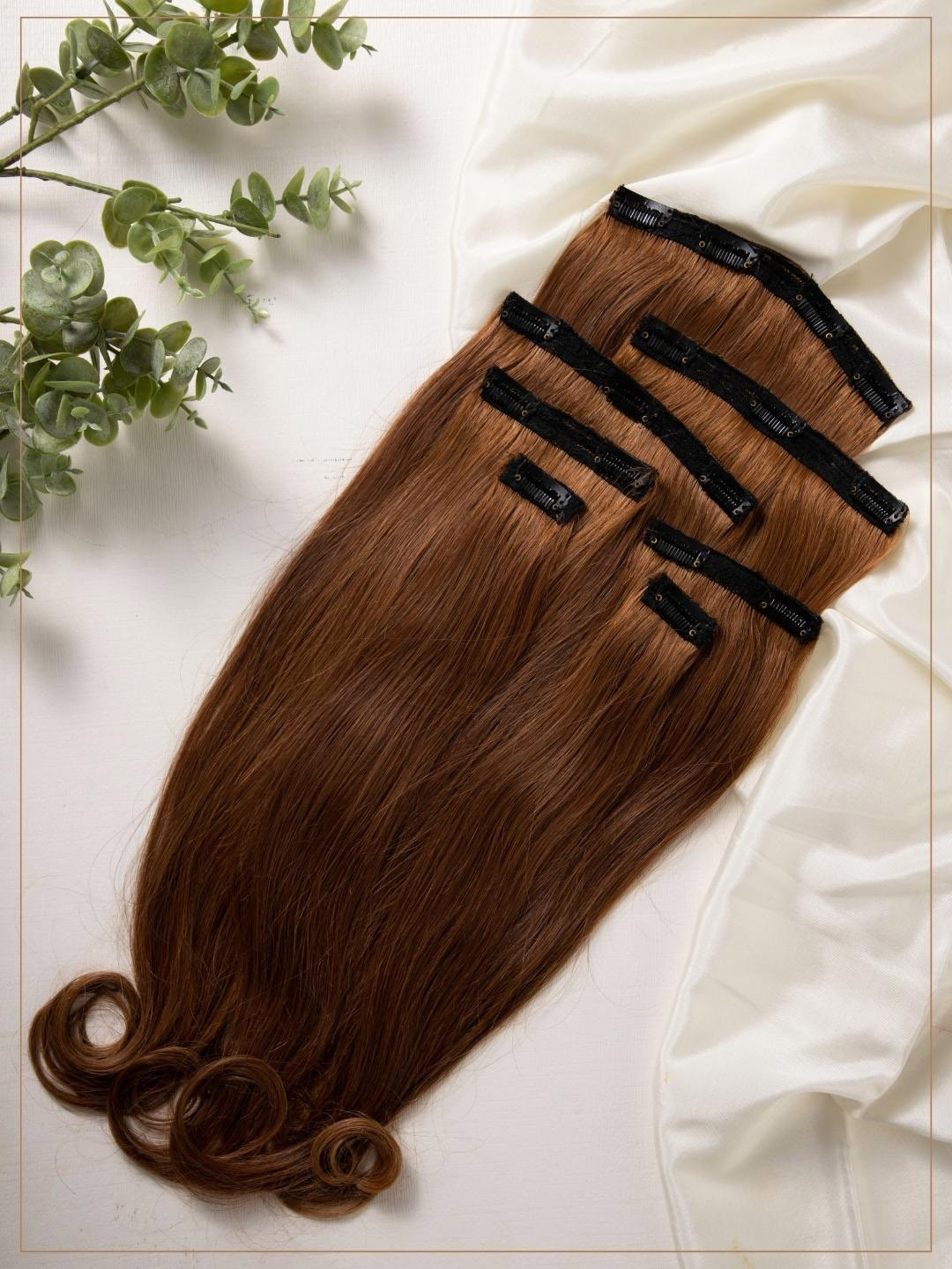 HAIR ORIGINALS 7-Pcs Clip In Hair Extension Set - Medium Brown 16
