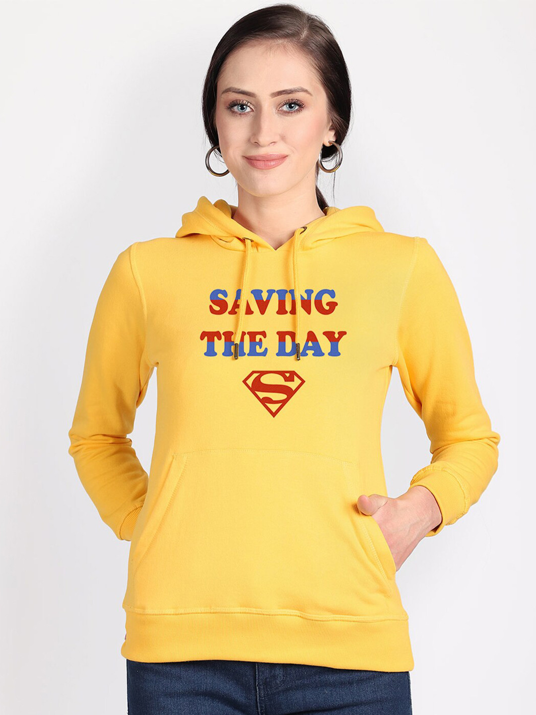 Free Authority Superman Printed Hooded Pullover