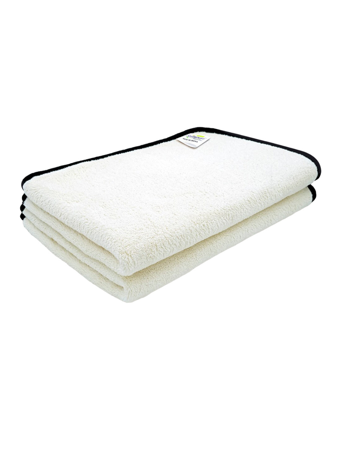 Softspun Microfiber White 2 Pieces 280 GSM Super Soft Bath Towels