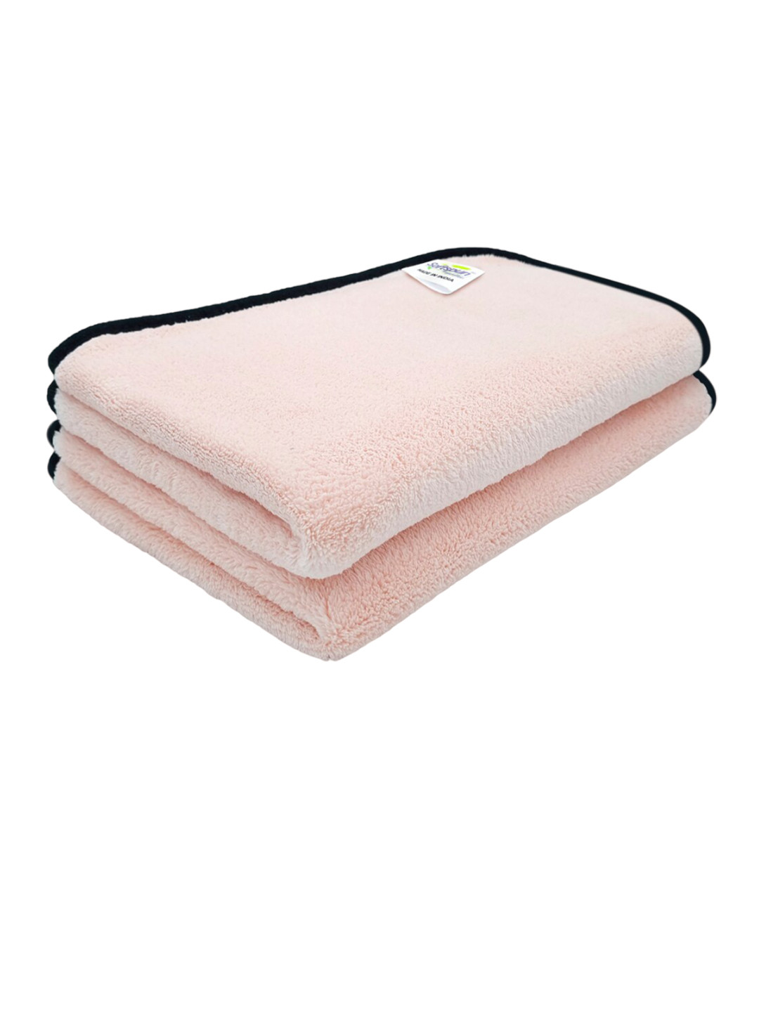 Softspun Microfiber 2 Pieces Pink 280 GSM Microfiber Super Soft Face Towels