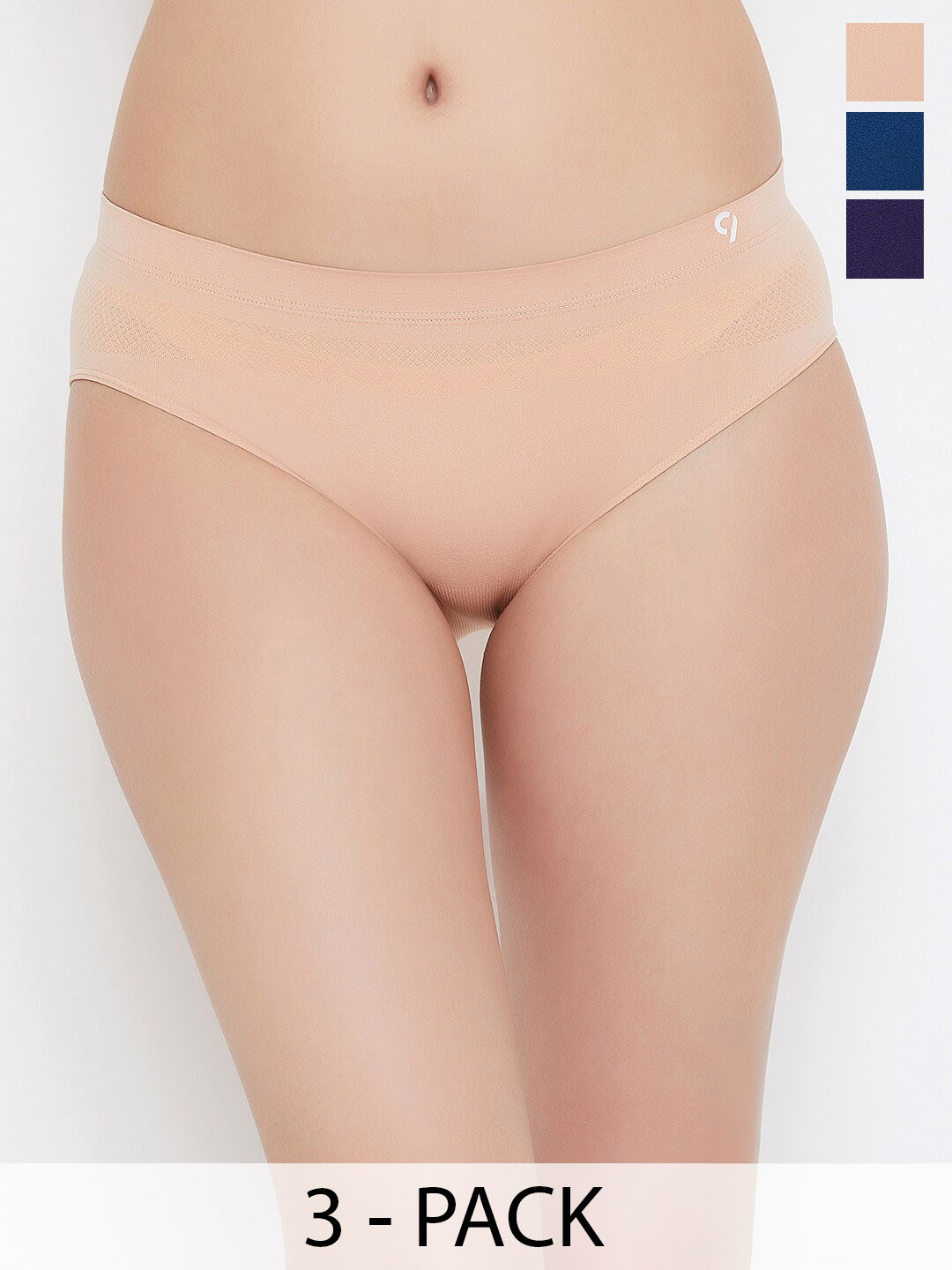 C9 AIRWEAR Pack Of 3 Mid-Rise Seamless Hipster Briefs MZ1119_Pack9