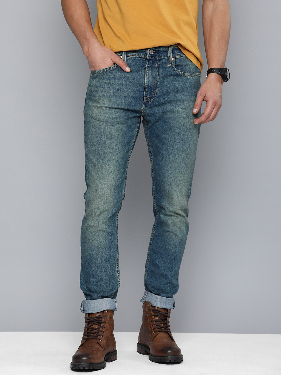 Levis Men 512 Slim Tapered Fit Light Fade Stretchable Jeans